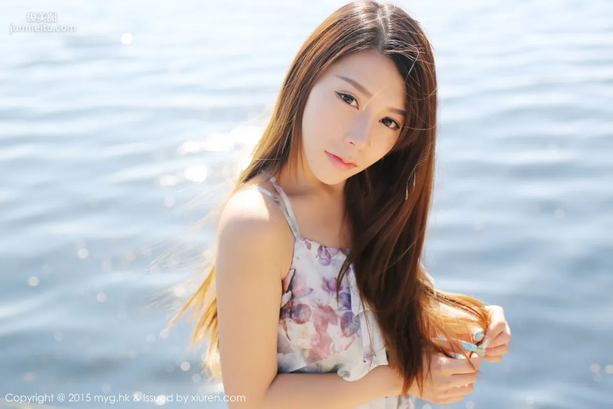 Vetiver Jiabao Beier Fresh and Beautiful Long Dress + Denim Outfit [MyGirl] Vol.106 Photo Set photo 30