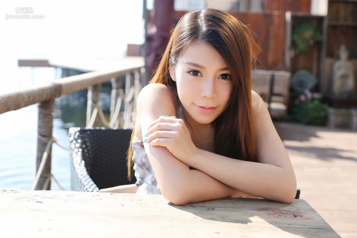 Vetiver Jiabao Beier Fresh and Beautiful Long Dress + Denim Outfit [MyGirl] Vol.106 Photo Set photo 47
