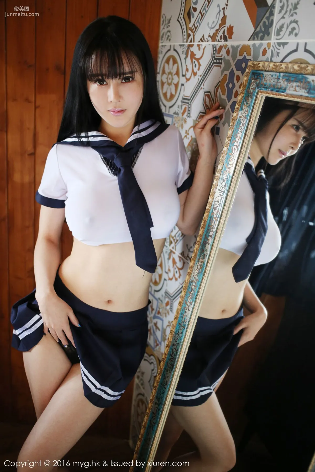 Cai Wenyu Angle Sailor Uniform Student Uniform [MyGirl] Vol.212 Photo Set photo 20