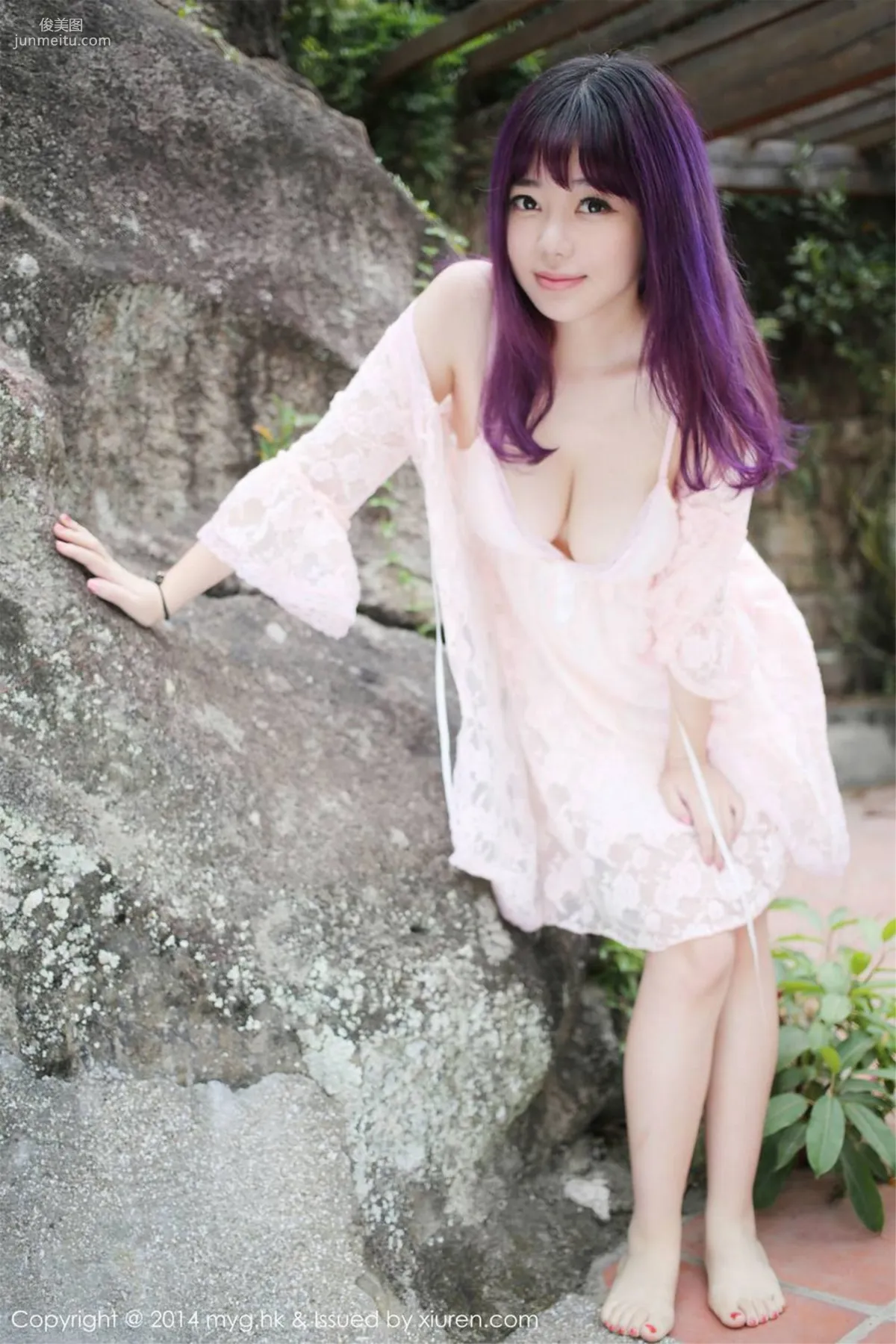 Liu Feier Faye, Xiamen Travel Shoot, Big Bust Beautiful Breasts + Fresh Lace [MyGirl] Vol.078 Photo Set photo 44