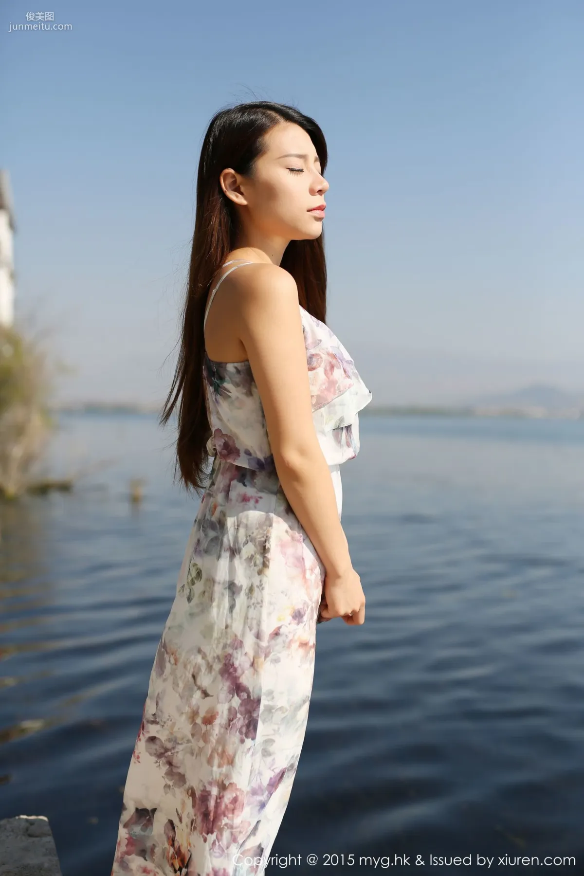 Vetiver Jiabao Beier Fresh and Beautiful Long Dress + Denim Outfit [MyGirl] Vol.106 Photo Set photo 14