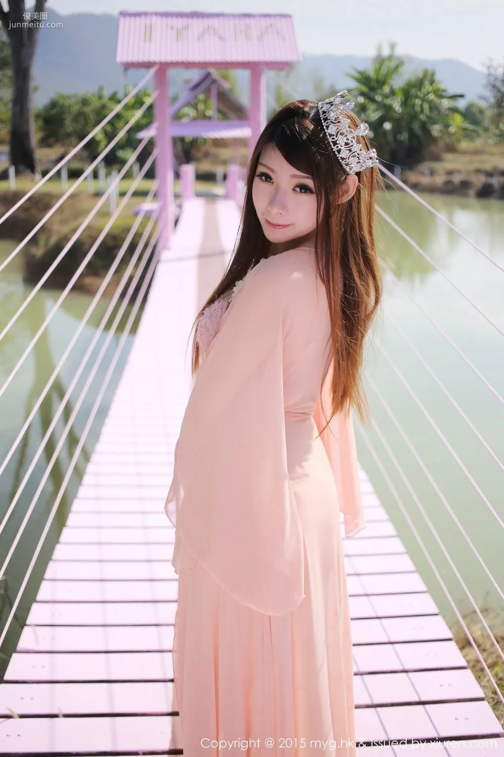 MARA Jiang Thailand Chiang Mai Travel Shoot Denim Hot Pants and Beautiful Thin Gauze [MyGirl] Vol.094 Photo Set photo 46