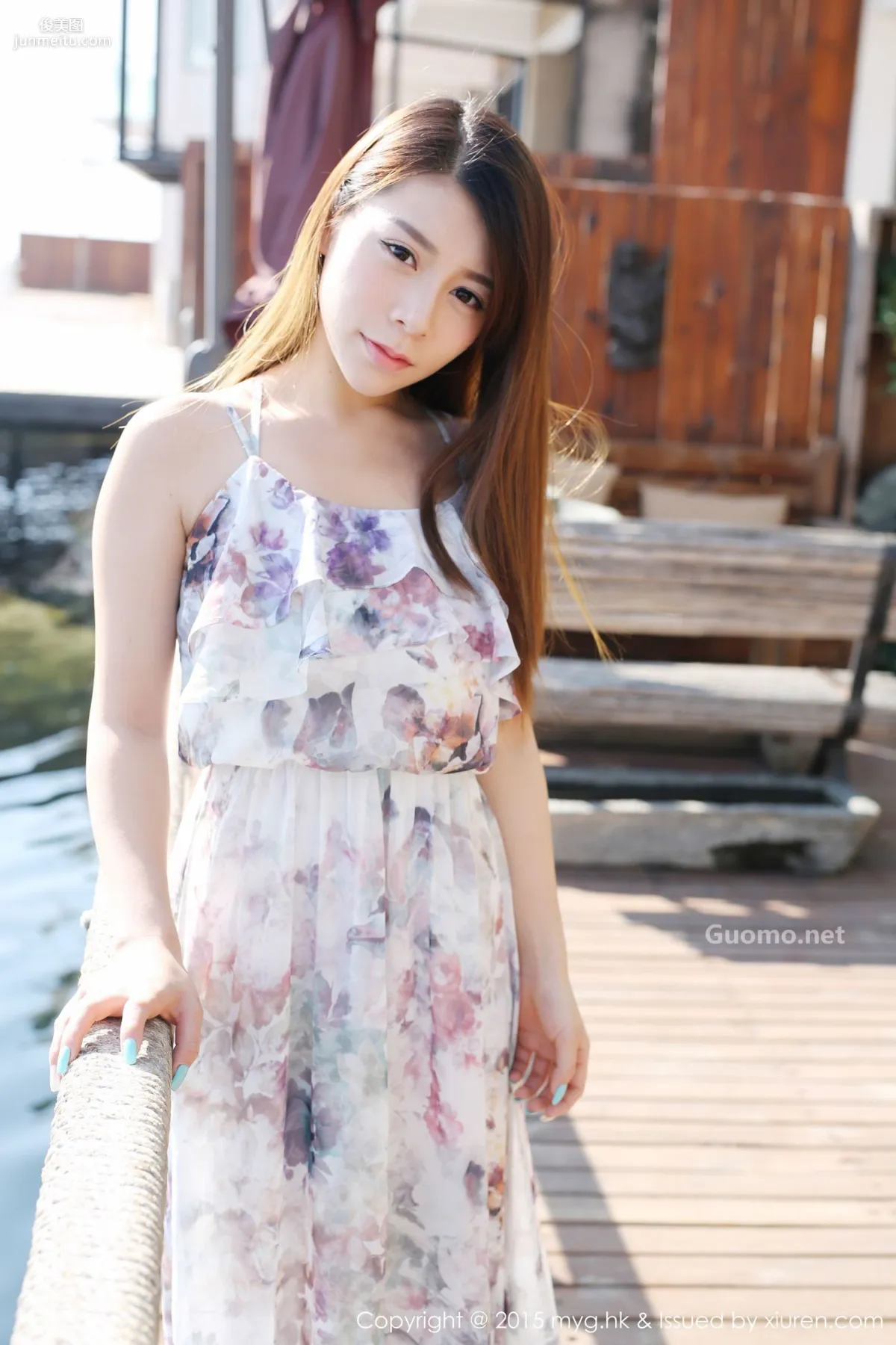 Vetiver Jiabao Beier Fresh and Beautiful Long Dress + Denim Outfit [MyGirl] Vol.106 Photo Set photo 2