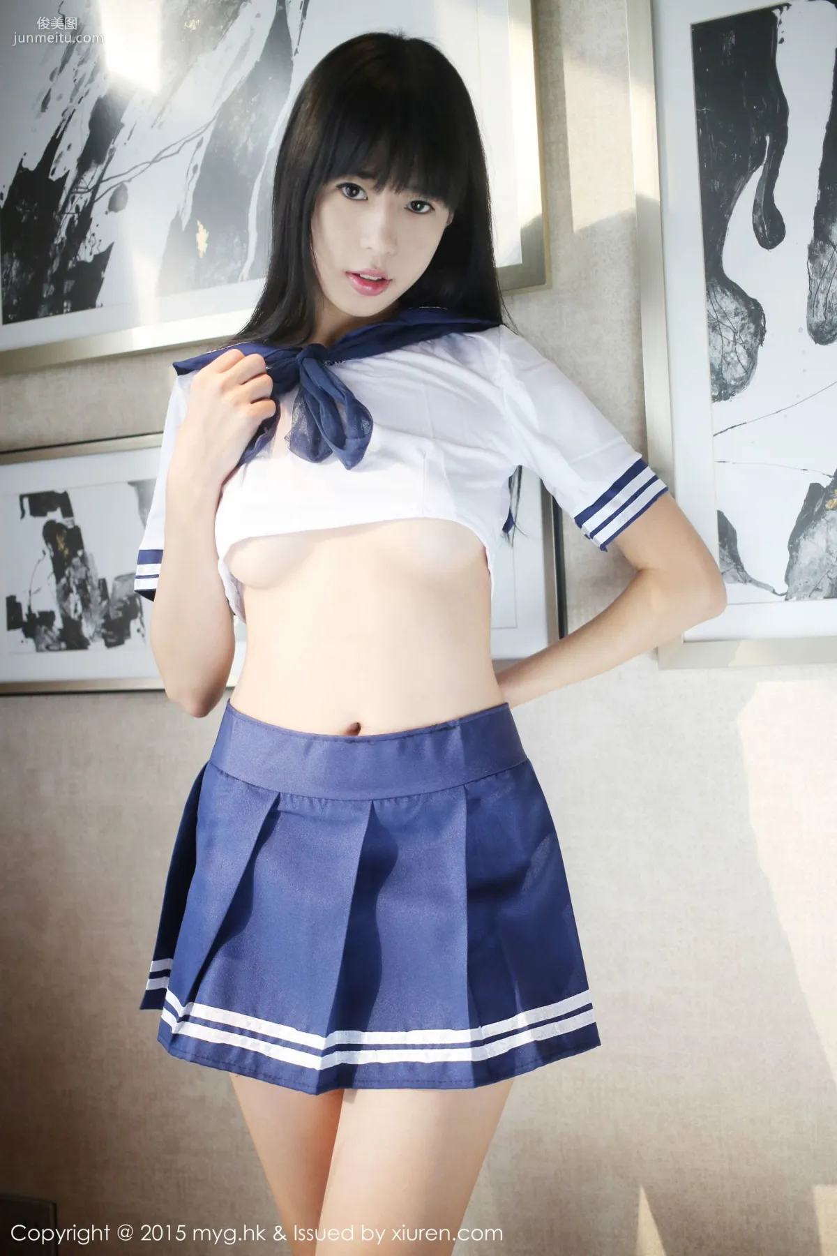 Ellie Ai Lili, Sailor Uniform Private Shoot Temptation [MyGirl] Vol.184 Photo Set photo 6