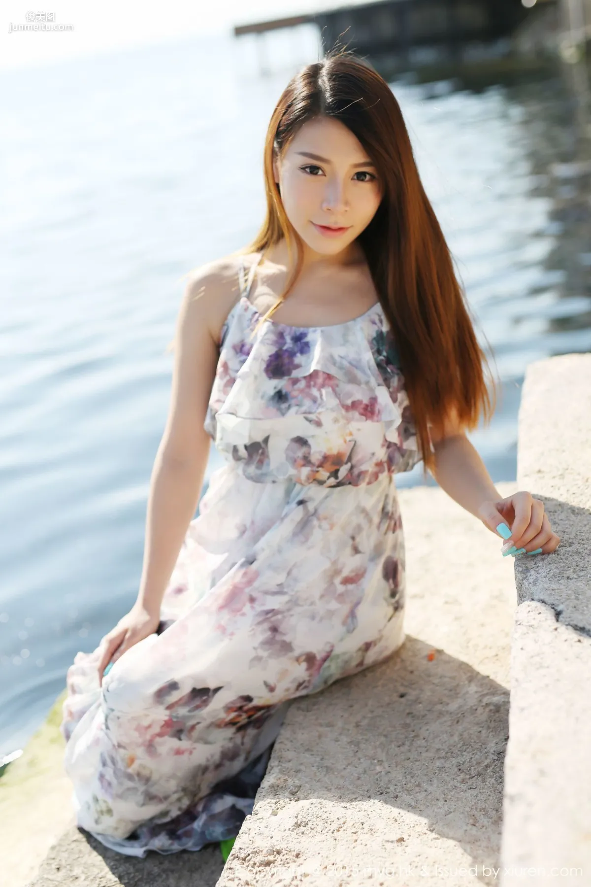 Vetiver Jiabao Beier Fresh and Beautiful Long Dress + Denim Outfit [MyGirl] Vol.106 Photo Set photo 16