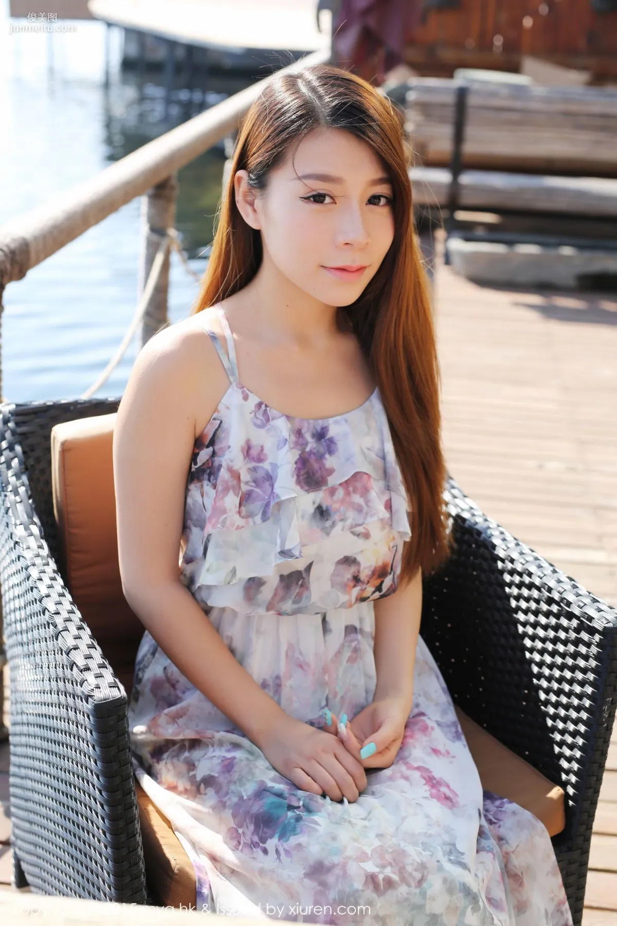 Vetiver Jiabao Beier Fresh and Beautiful Long Dress + Denim Outfit [MyGirl] Vol.106 Photo Set photo 46