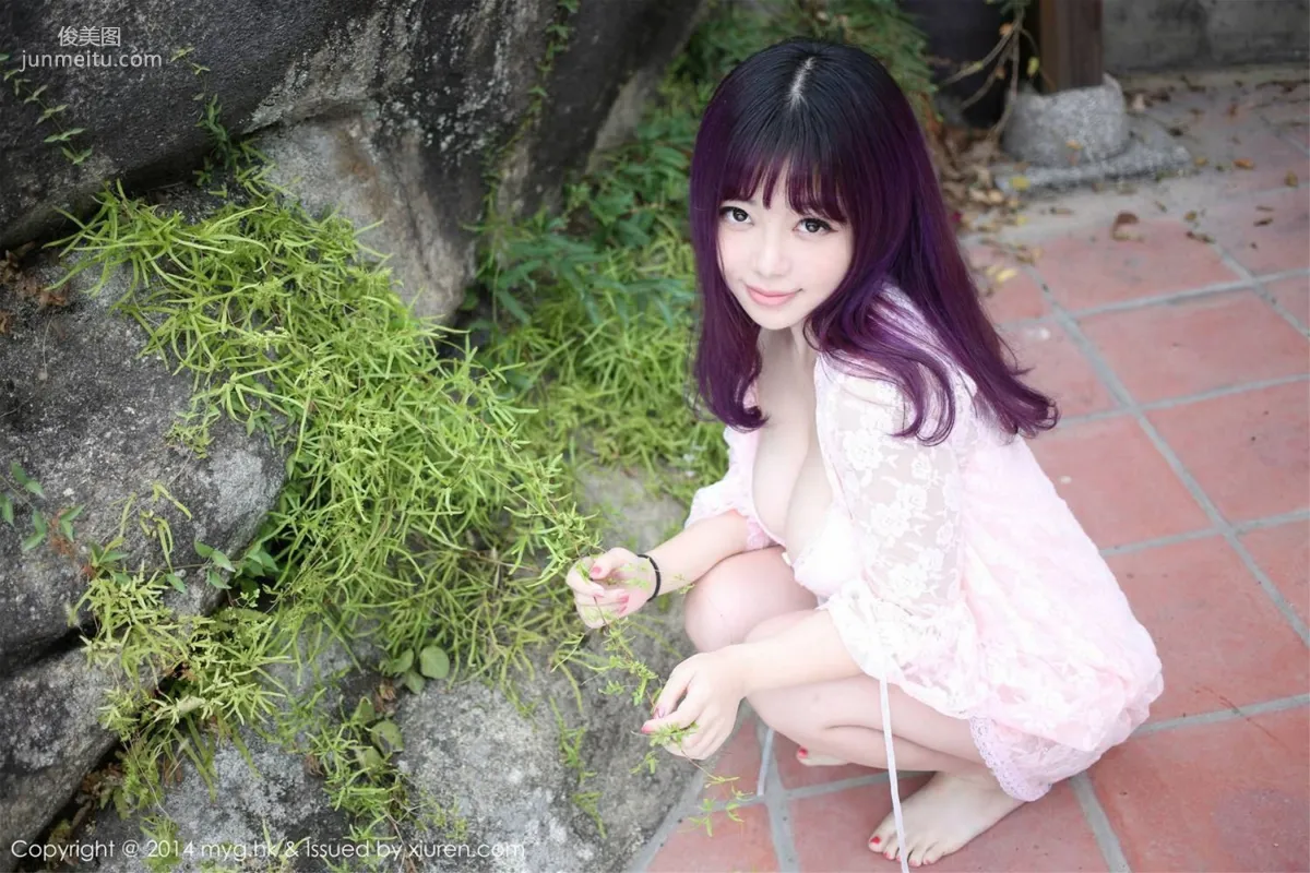 Liu Feier Faye, Xiamen Travel Shoot, Big Bust Beautiful Breasts + Fresh Lace [MyGirl] Vol.078 Photo Set photo 46