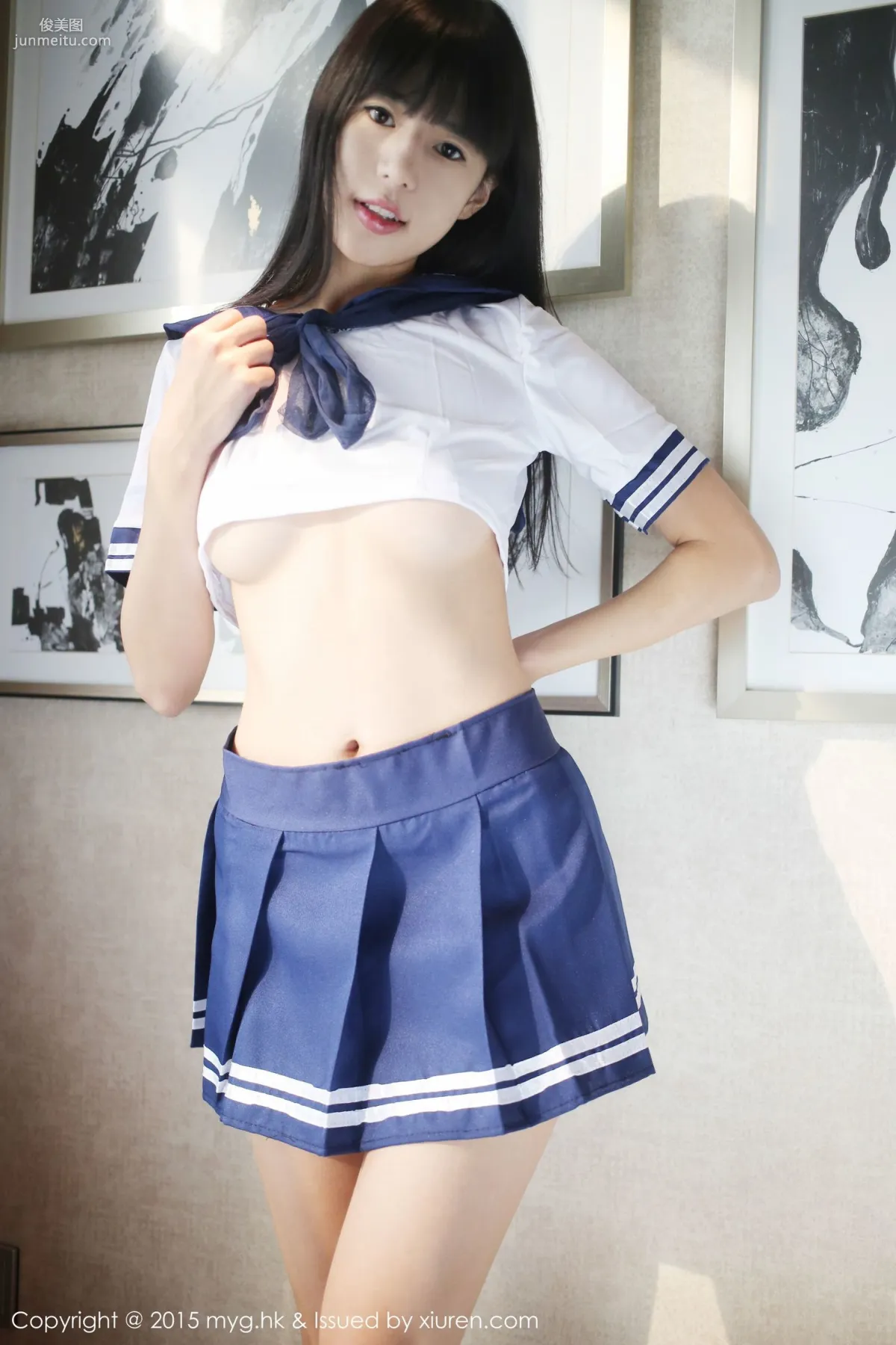 Ellie Ai Lili, Sailor Uniform Private Shoot Temptation [MyGirl] Vol.184 Photo Set photo 7