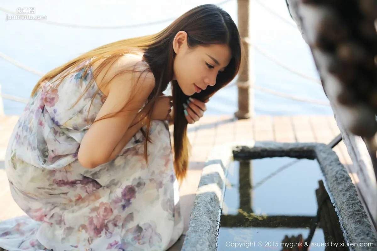 Vetiver Jiabao Beier Fresh and Beautiful Long Dress + Denim Outfit [MyGirl] Vol.106 Photo Set photo 8