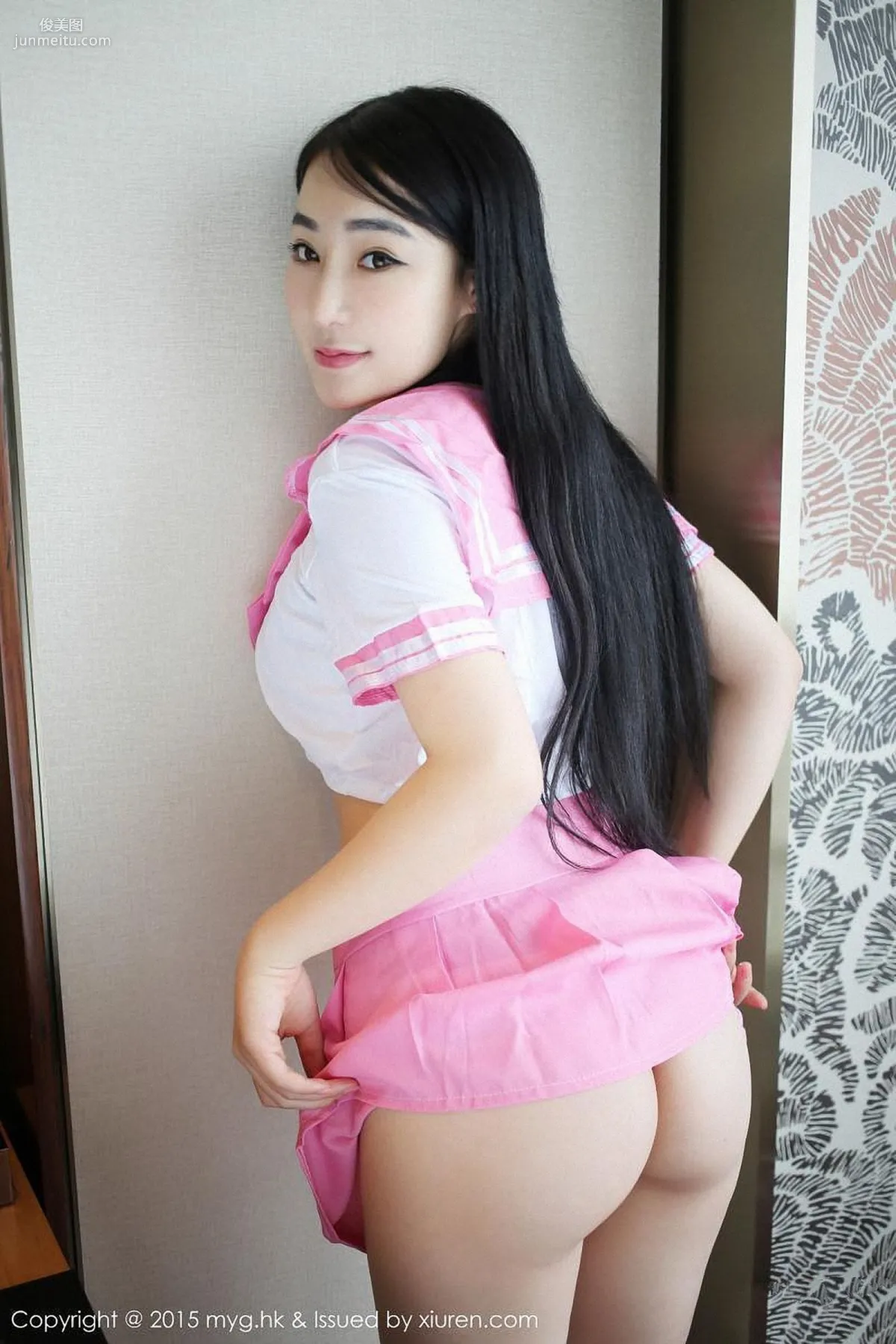 Model Xiao Ni Lingerie + Student Uniform [MyGirl] Vol.121 Photo Set photo 14