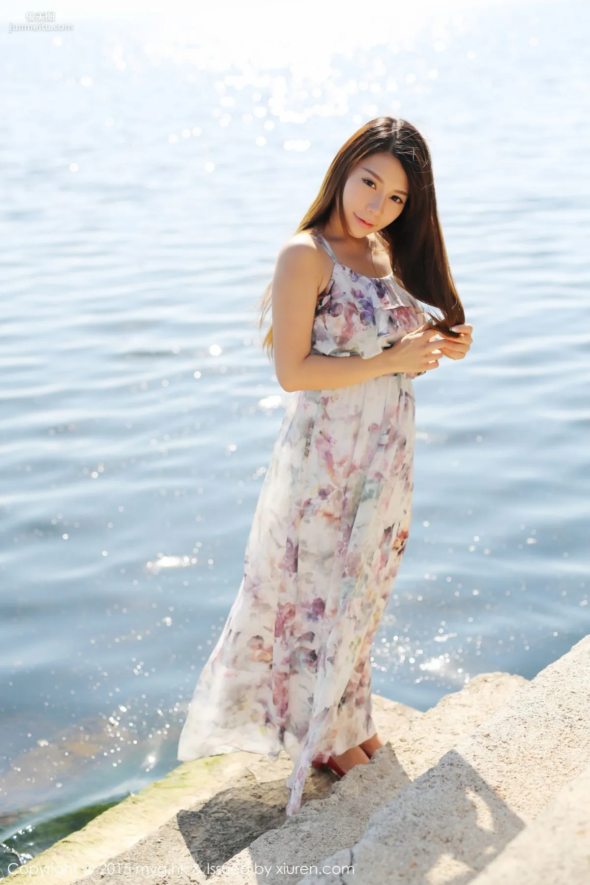 Vetiver Jiabao Beier Fresh and Beautiful Long Dress + Denim Outfit [MyGirl] Vol.106 Photo Set photo 26