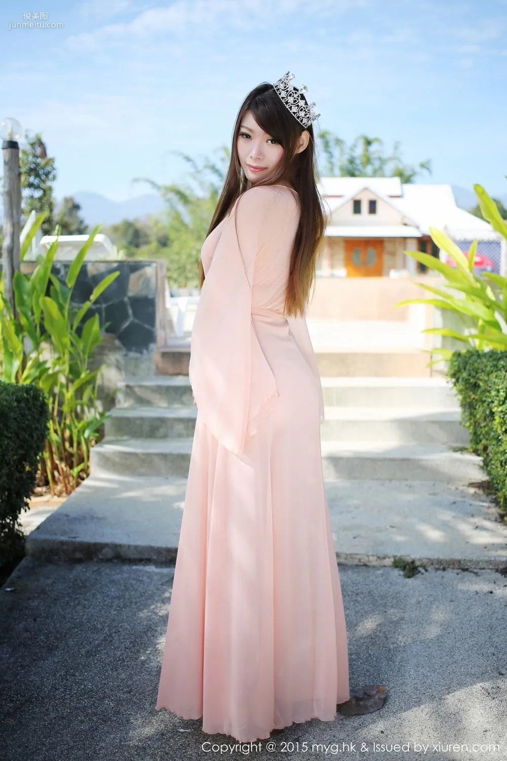 MARA Jiang Thailand Chiang Mai Travel Shoot Denim Hot Pants and Beautiful Thin Gauze [MyGirl] Vol.094 Photo Set photo 37