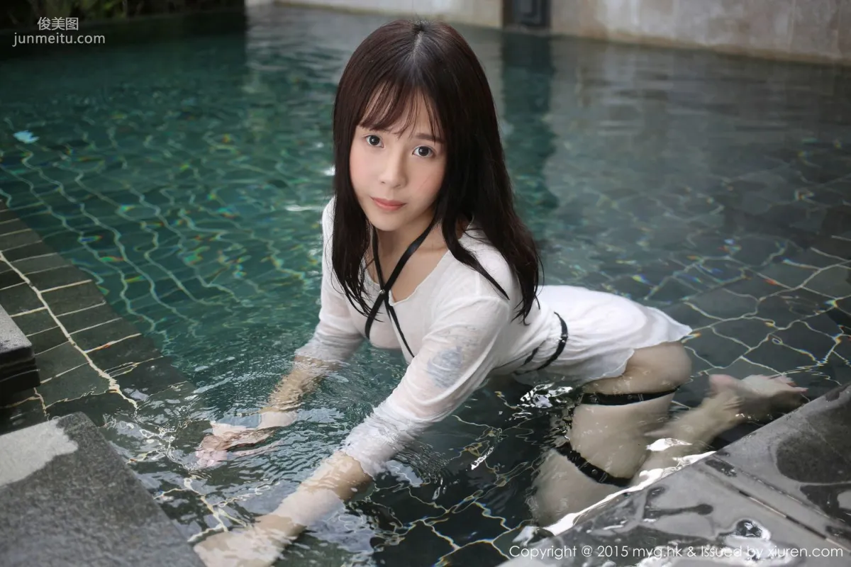 Evelyn Ai Li, Black Stockings Garter + Pool Wet Look [MyGirl] Vol.170 Photo Set photo 41