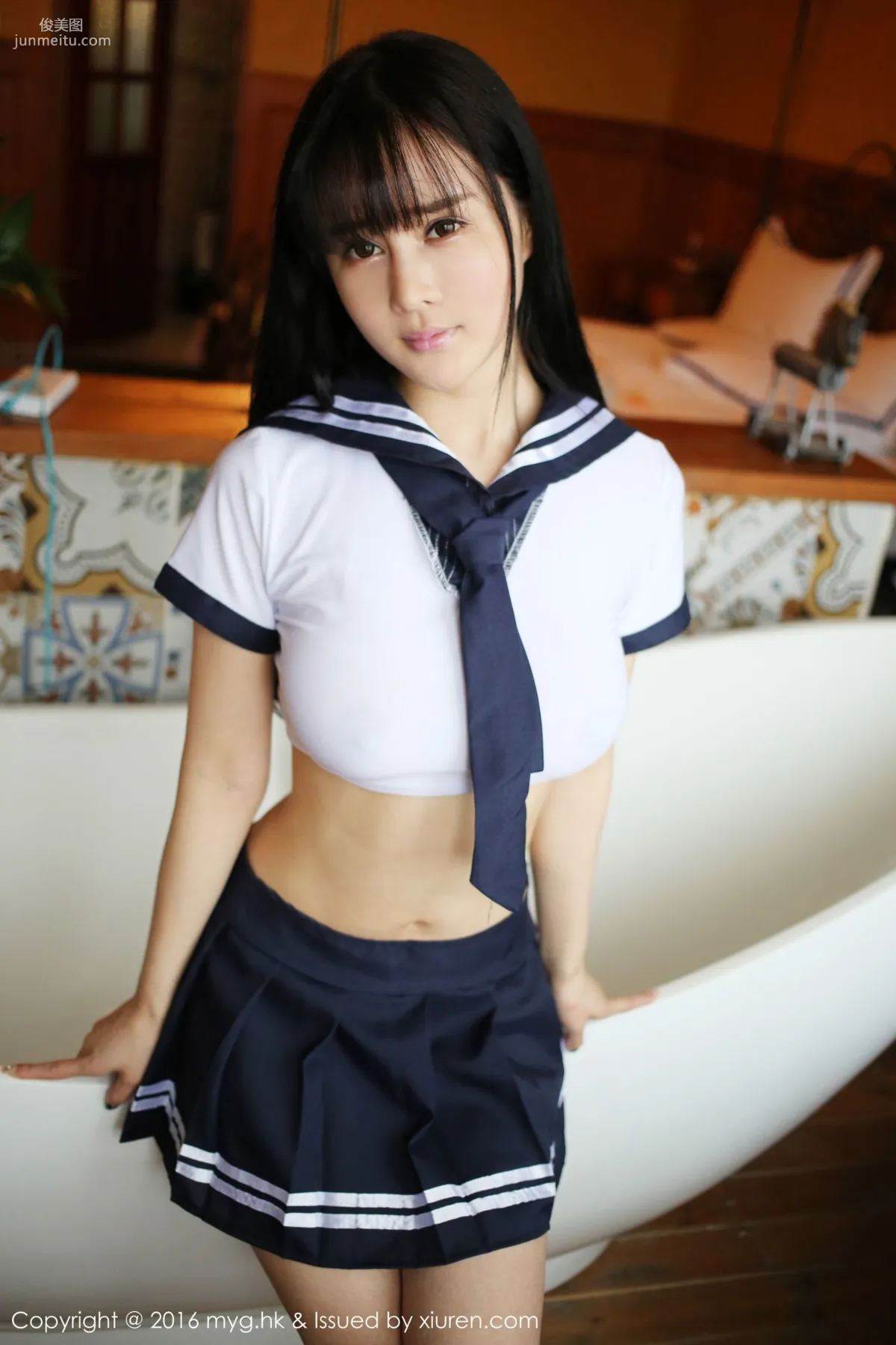 Cai Wenyu Angle Sailor Uniform Student Uniform [MyGirl] Vol.212 Photo Set photo 26