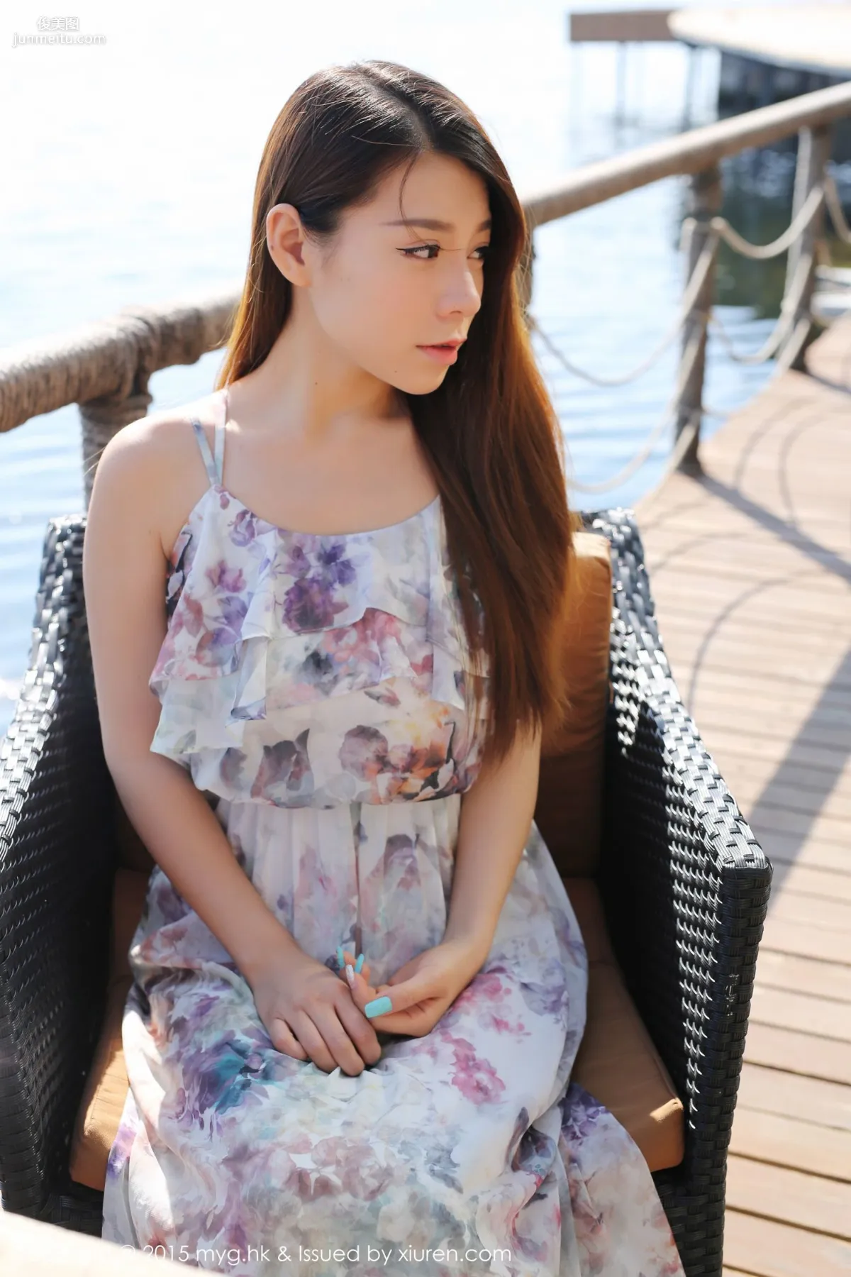 Vetiver Jiabao Beier Fresh and Beautiful Long Dress + Denim Outfit [MyGirl] Vol.106 Photo Set photo 43