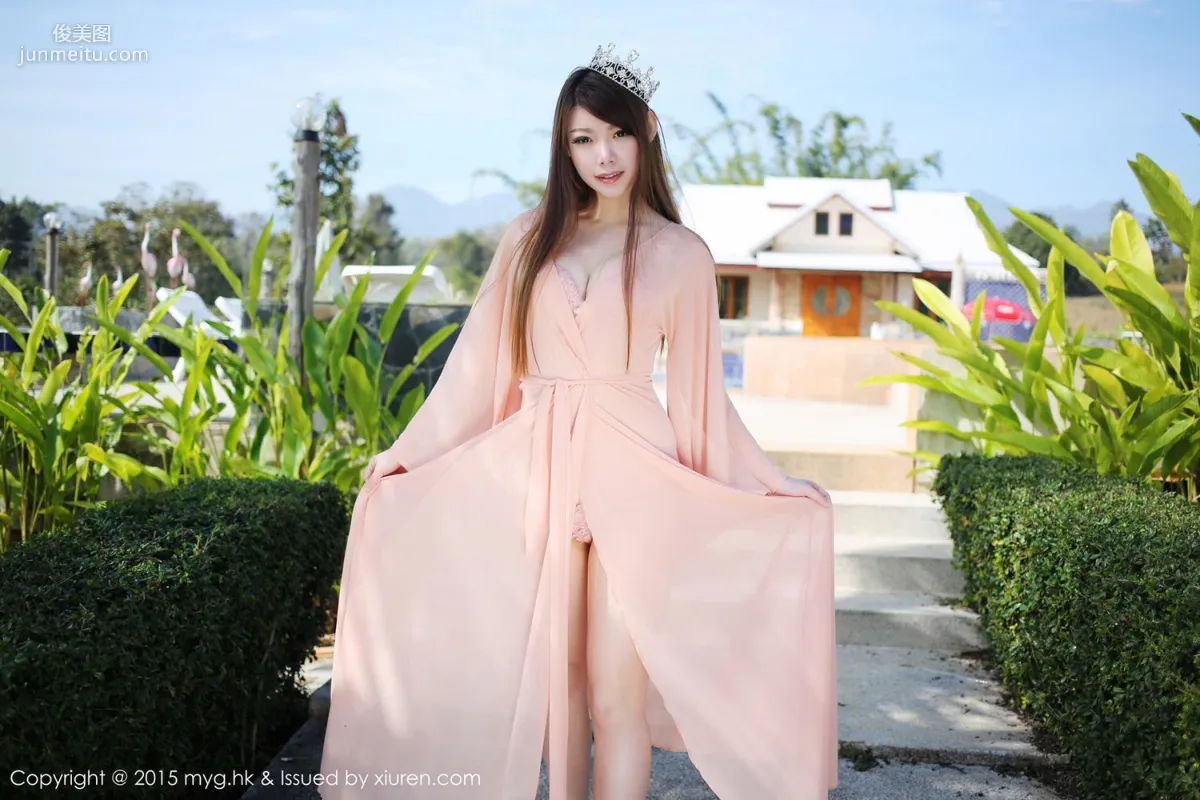 MARA Jiang Thailand Chiang Mai Travel Shoot Denim Hot Pants and Beautiful Thin Gauze [MyGirl] Vol.094 Photo Set photo 36