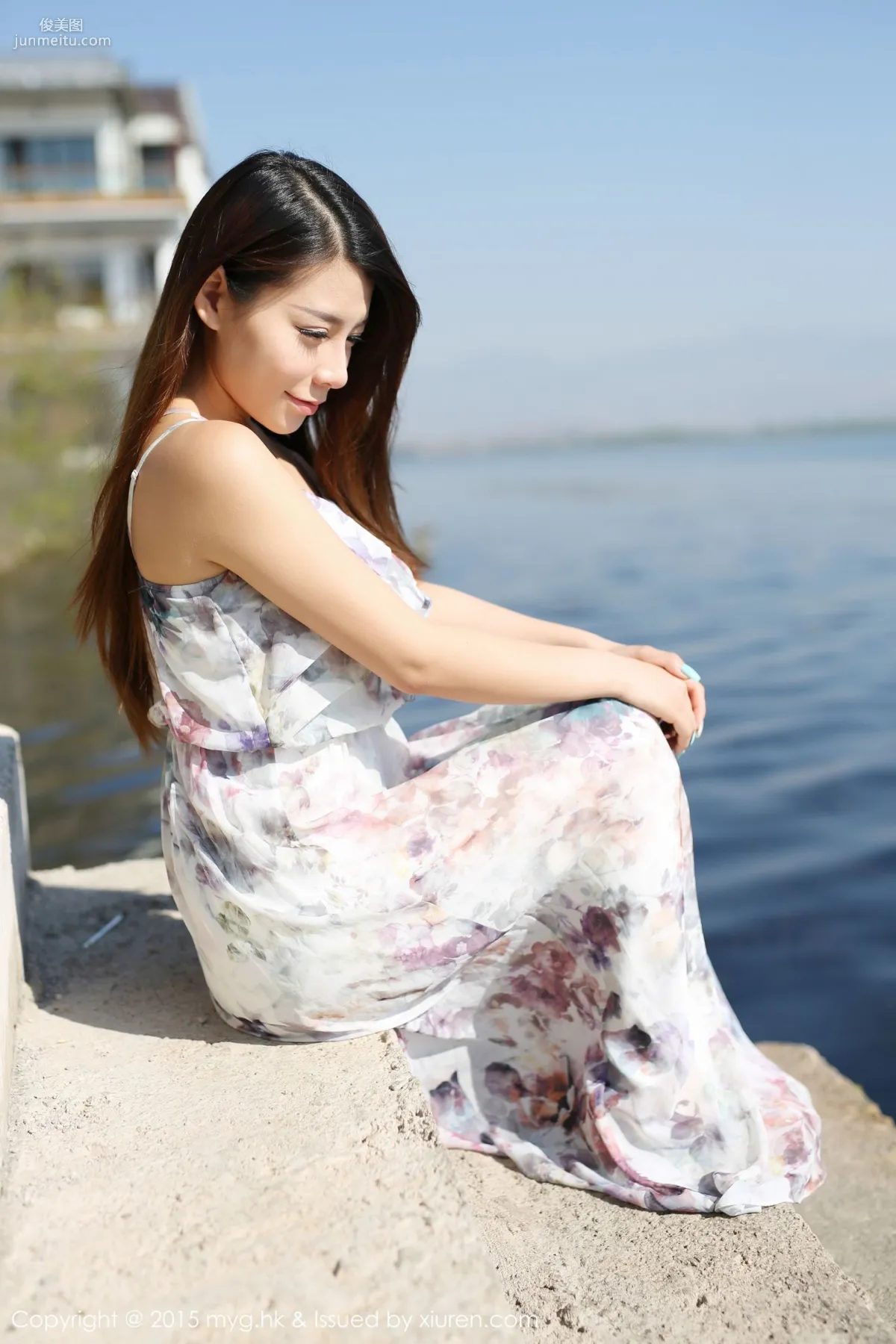 Vetiver Jiabao Beier Fresh and Beautiful Long Dress + Denim Outfit [MyGirl] Vol.106 Photo Set photo 15