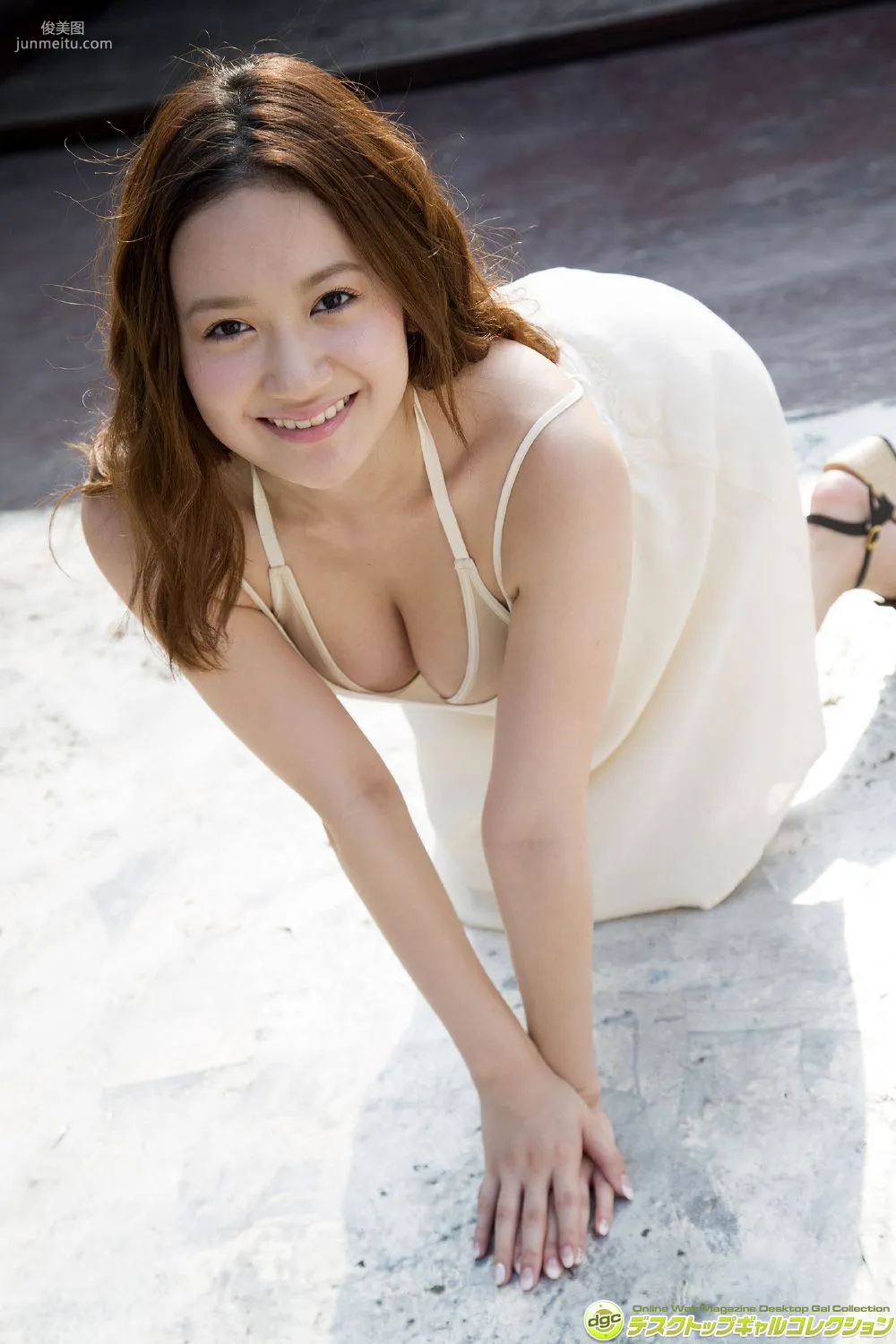 Yume Hazuki, White and Transparent Beautiful Skin and Marshmallow G-Cup! Photo Set [DGC] NO.1198 photo 9