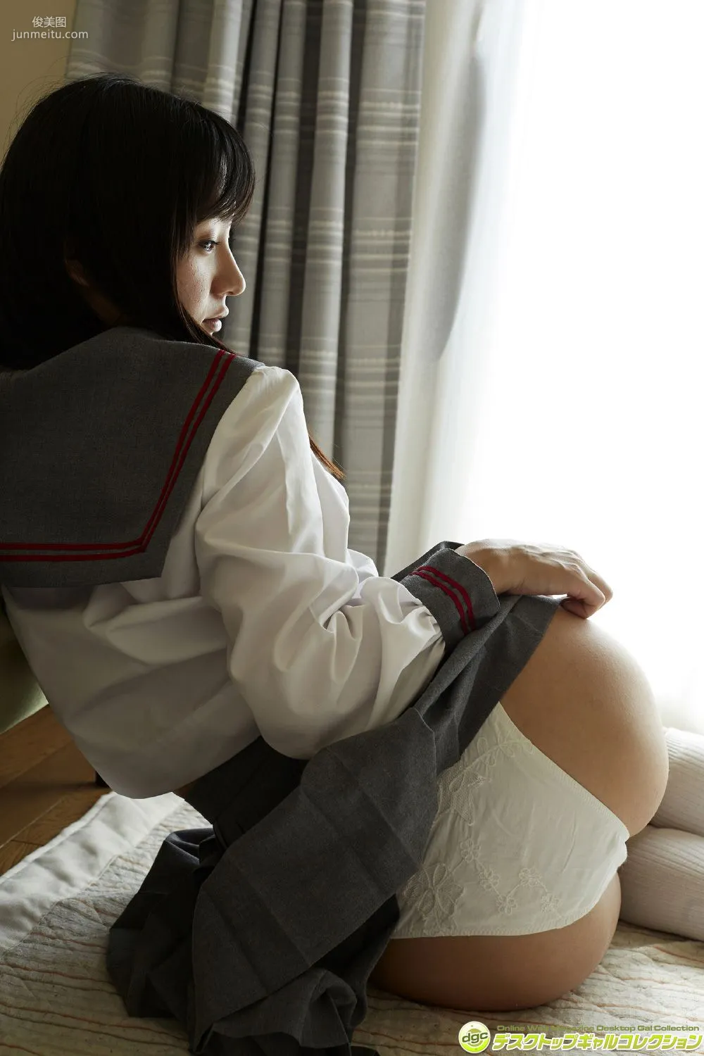 Ayana Nishinaga, Popular Loli Beautiful Girl Returns in School Uniform Project! Photo Set [DGC] NO.1232 photo 11
