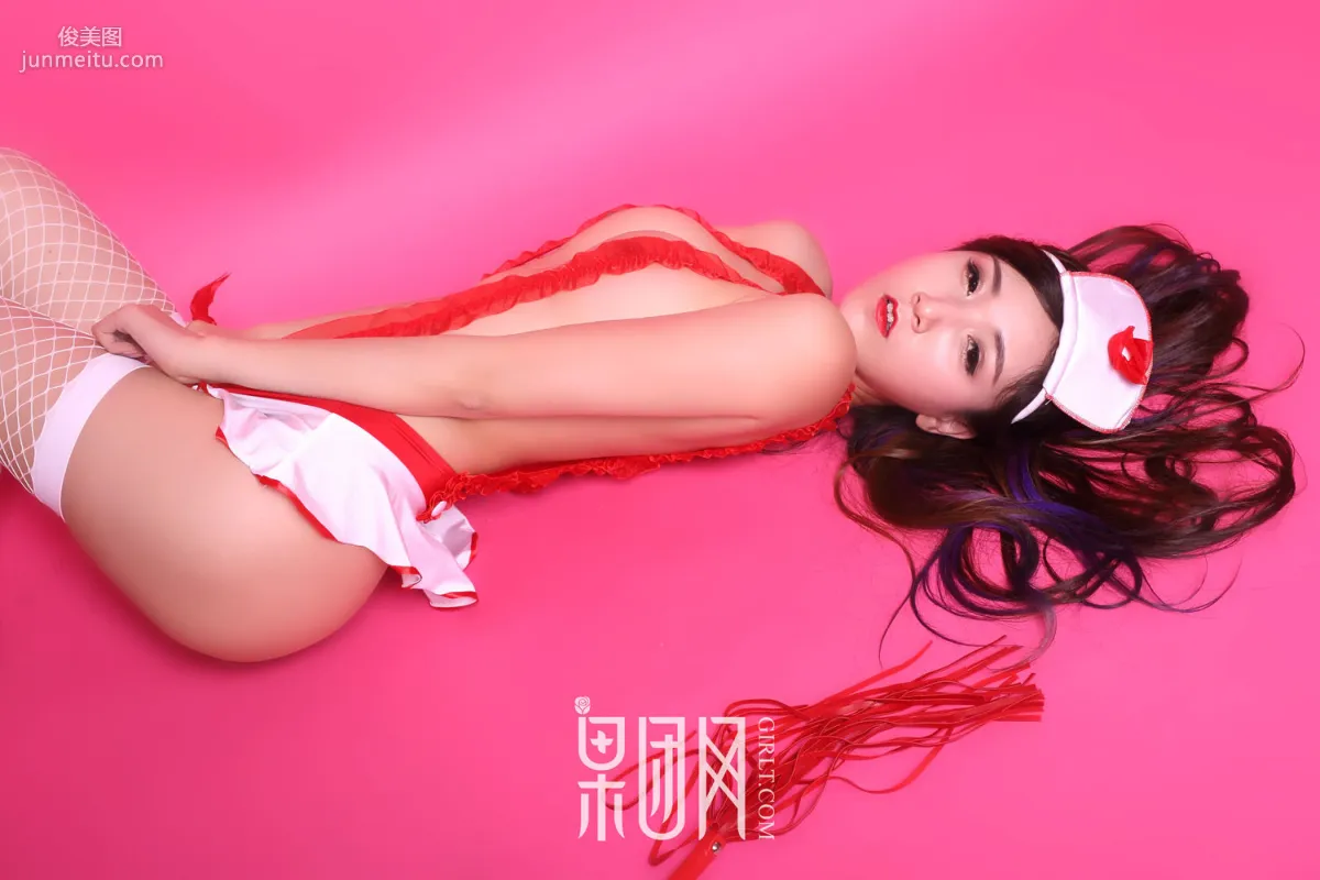Miss Qi, Small Waist, Nurse Uniform, Curves and Semi-Nude [Girlt] No.007 Photo Set photo 49