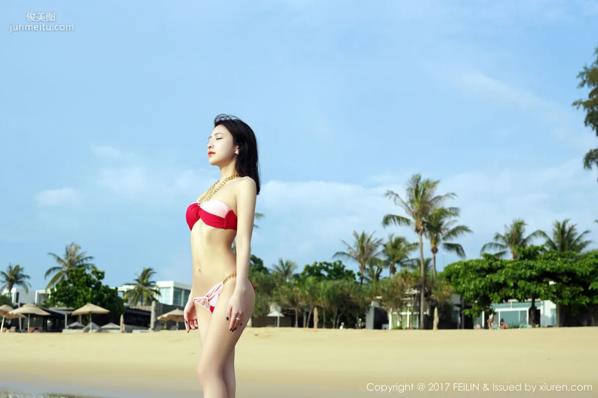 施忆佳KITTY《2套比基尼+长裙》 [嗲囡囡FEILIN] VOL.092 写真集38