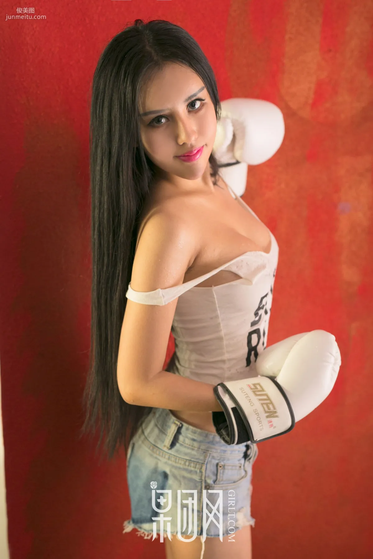 Chen Diya "Long Black Straight Hair, Cutout Lace Thong, a Flash of Spring" [Girlt] No.004 Photo Set photo 41