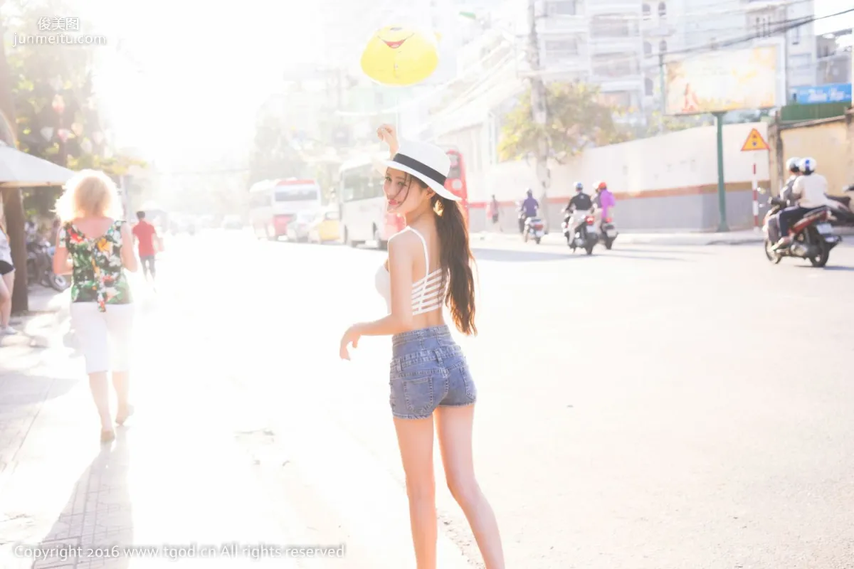 Abby Wang Qiaoen, Vietnam Nha Trang Street Snap + Fitness Series [TGOD] Photo Set photo 7