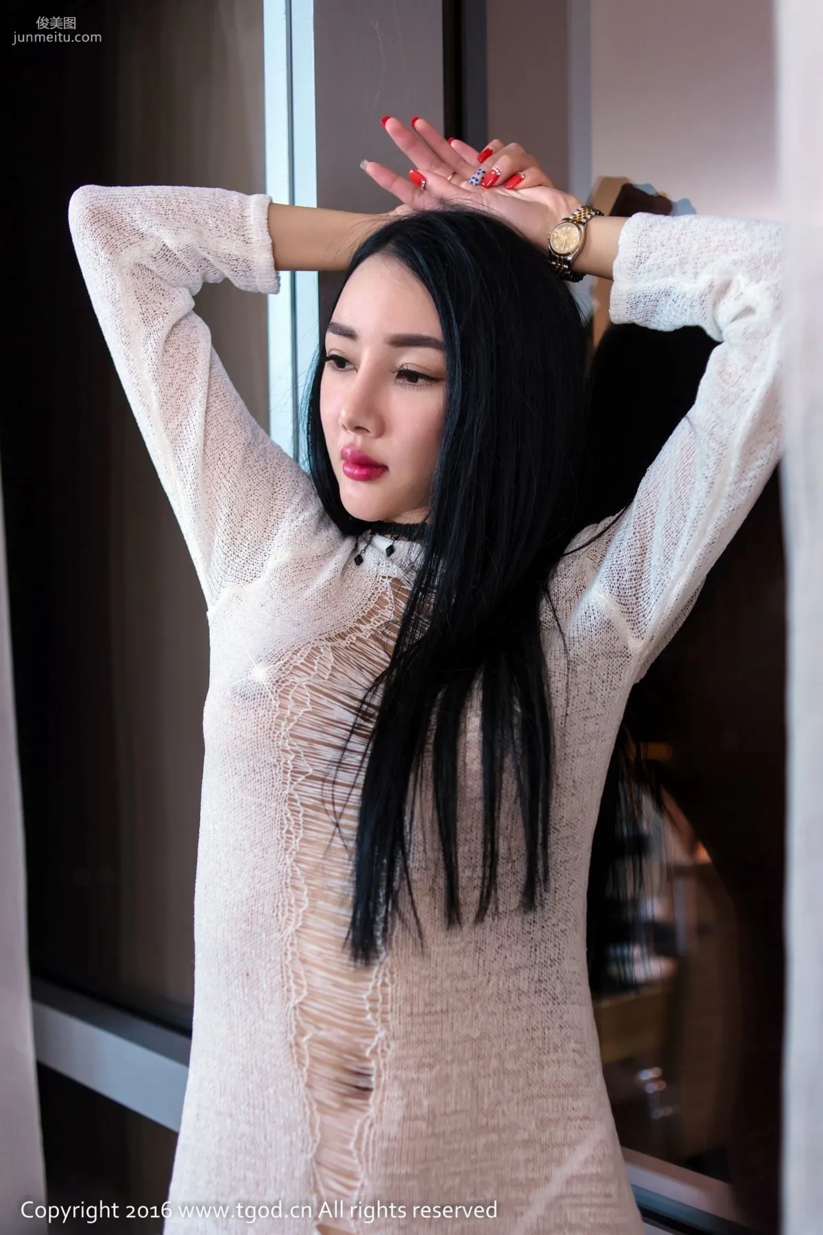 Jie Xier Jessie《Half-Revealed Stirring Up a Commotion》 [TGOD] Photo Set photo 28