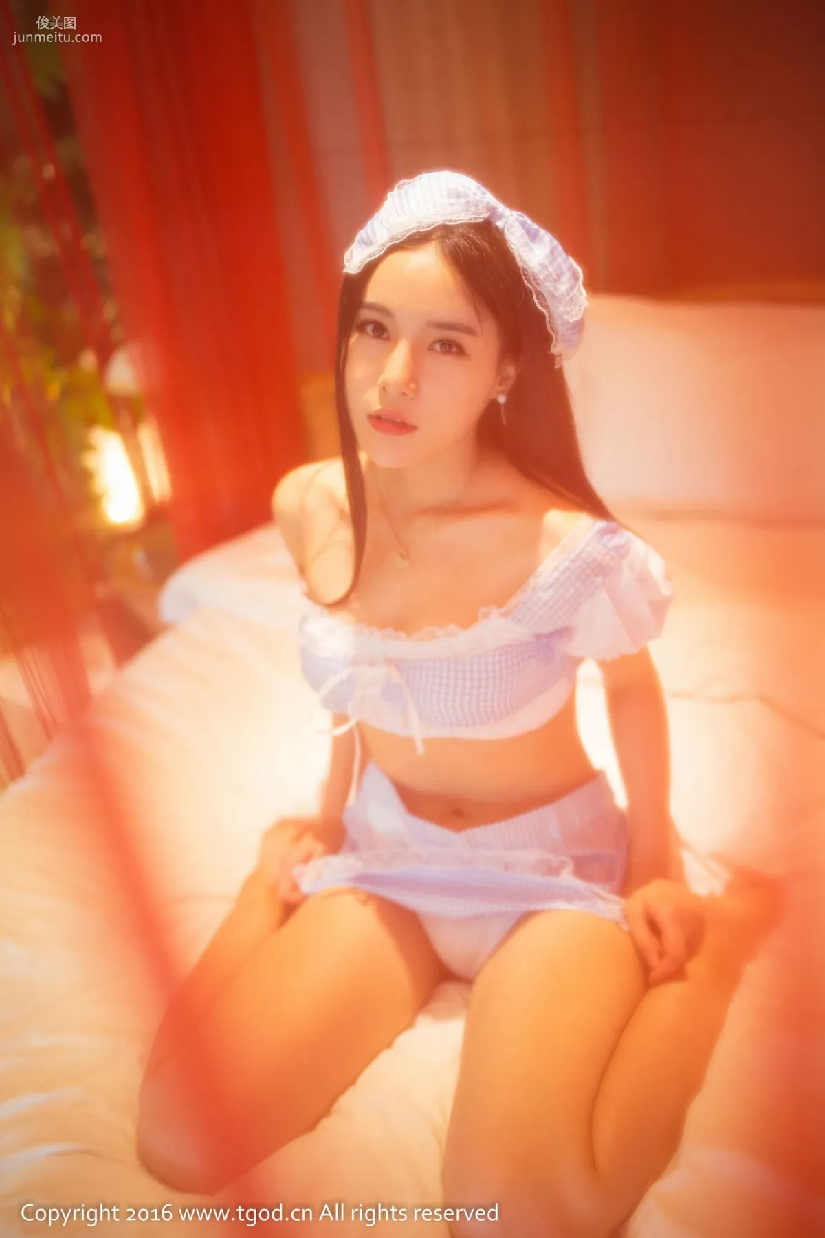 Miko《性感女仆、蕾絲翹臀誘惑》 [推女神TGOD] 寫真集 21