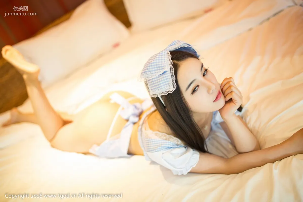 Miko《性感女仆、蕾絲翹臀誘惑》 [推女神TGOD] 寫真集 13