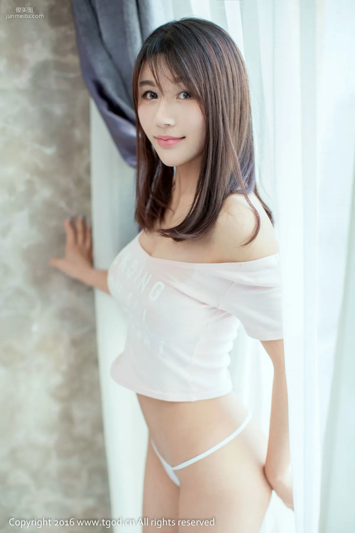 Song Zinuo Bee, Sheer Long Dress, Sexy Lingerie and Bathroom Private Shoot [TGOD] Photo Set photo 33