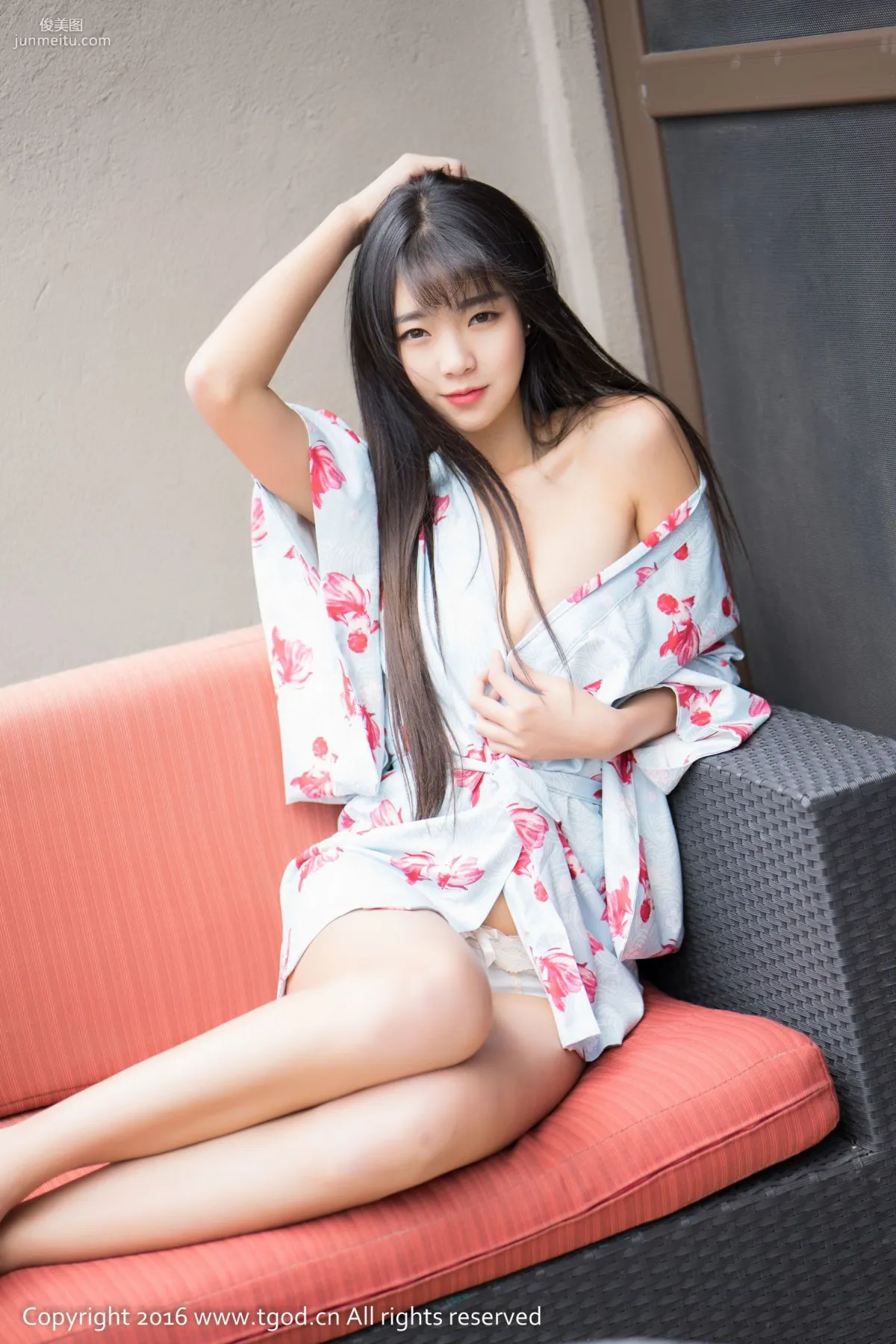 Kele Vicky, Dali Travel Shoot, Fresh Kimono + Sexy Lingerie [TGOD/Ugirls App] Photo Set photo 11
