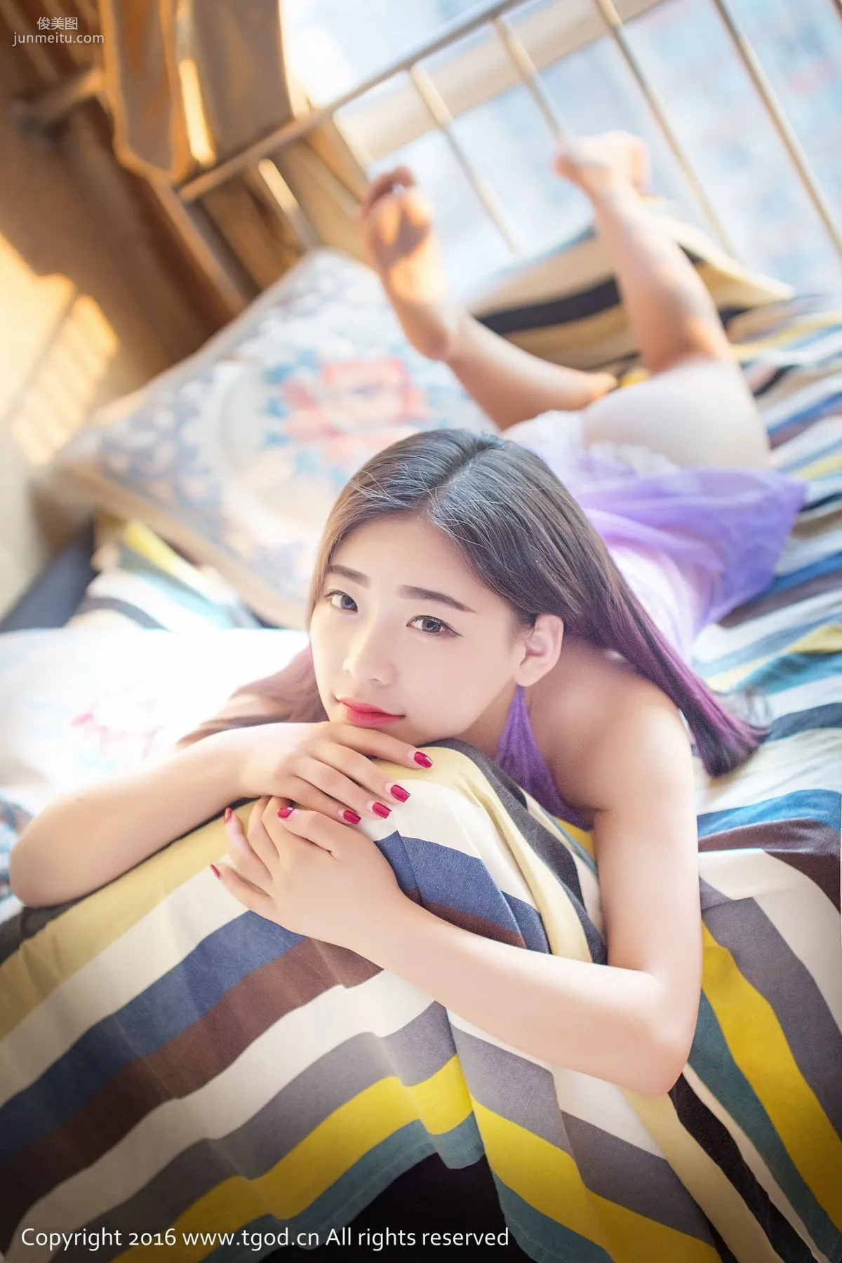 Mengmeng, Sweet and Lovely, Uniform Temptation [TGOD] Photo Set photo 50