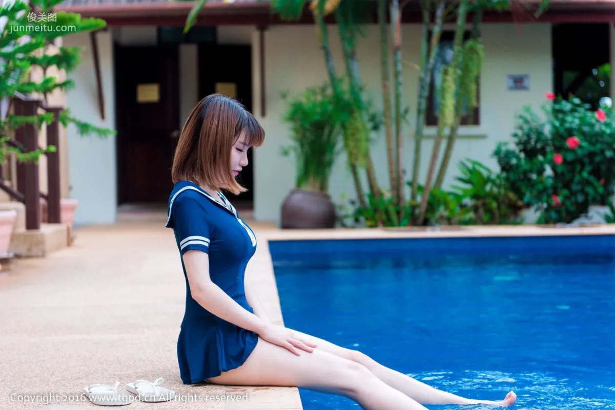 k8 Aojiao Mengmeng《Snow-White Breasts and Little Beautiful Butt》 [TGOD] Photo Set photo 6