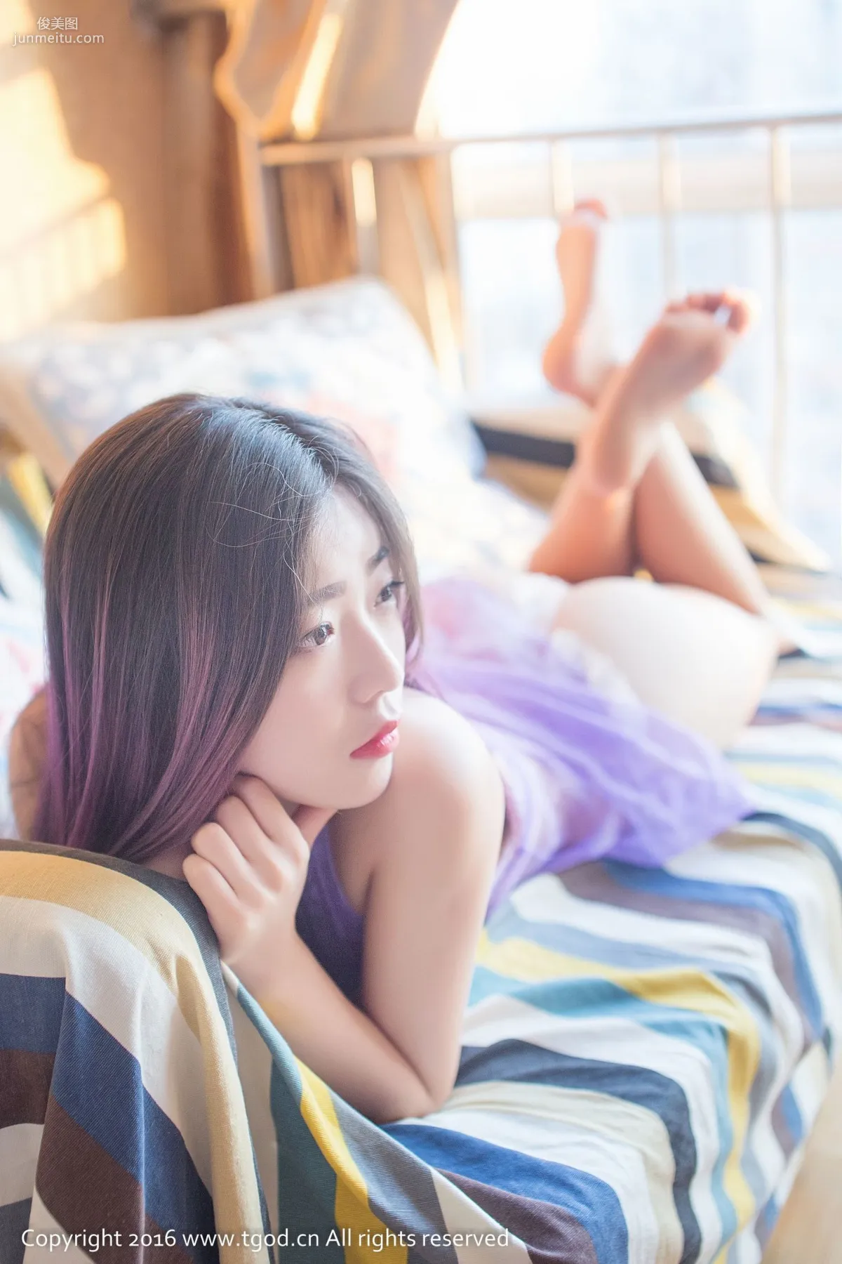 Mengmeng, Sweet and Lovely, Uniform Temptation [TGOD] Photo Set photo 55