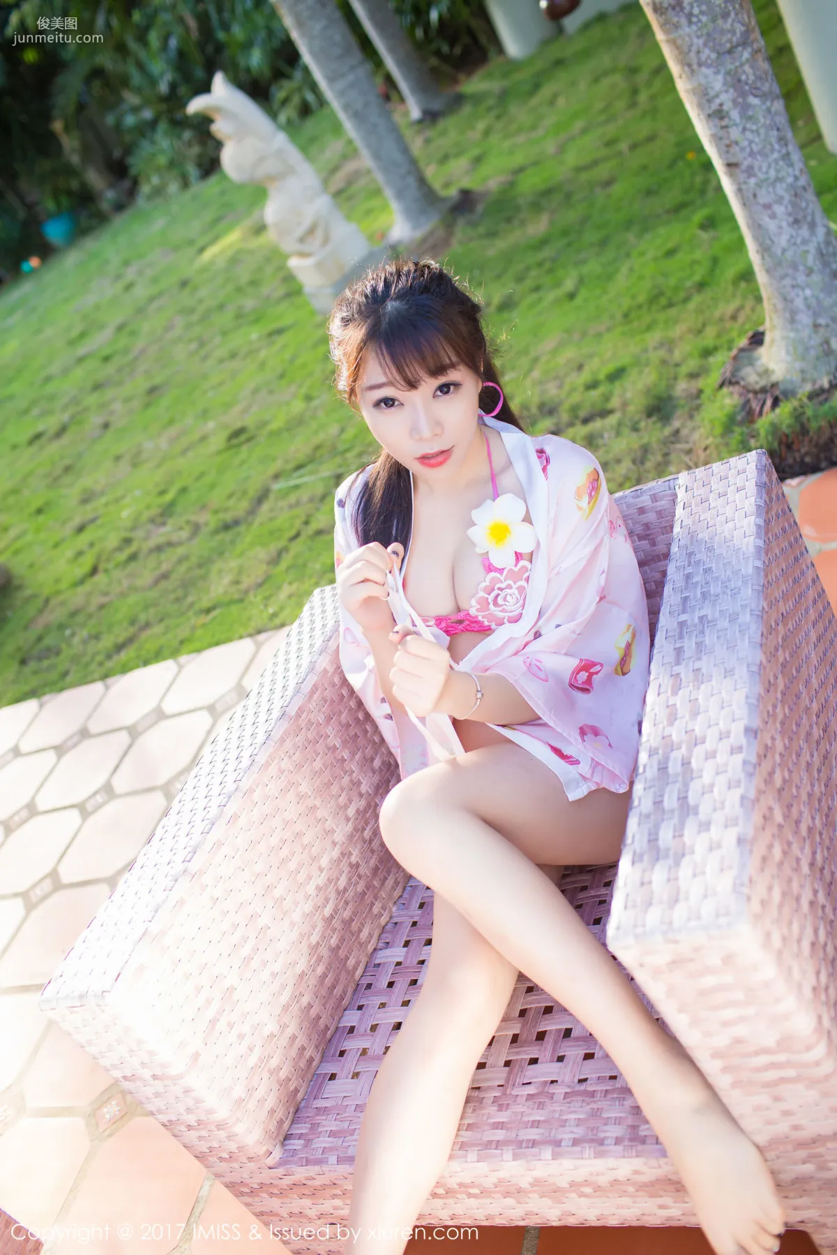 Zhizhi Booty Thong Curves + Pink Kimono [IMISS] VOL.155 Photo Set photo 31