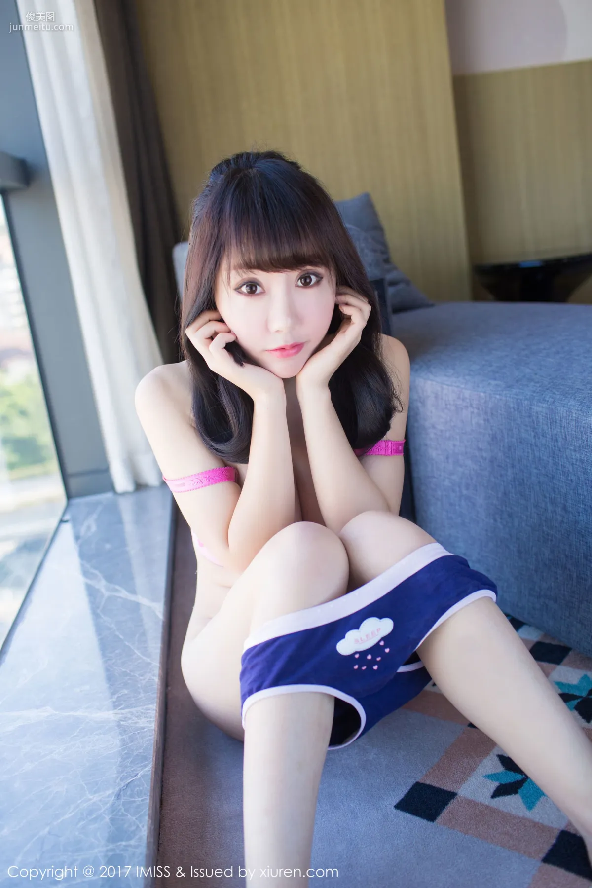 Xia Xiaoxiao Summer, Black Stockings Leopard Print Bunny Girl + Pink Lingerie [IMISS] Vol.145 Photo Set photo 68