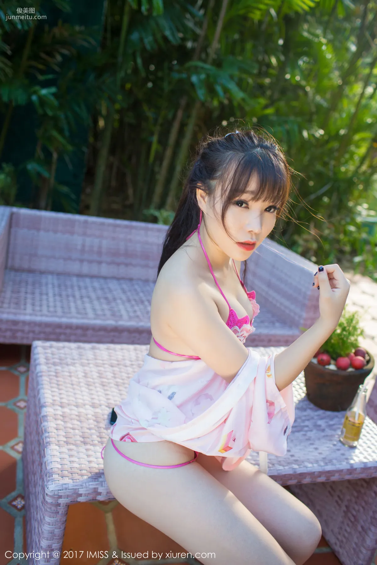 Zhizhi Booty Thong Curves + Pink Kimono [IMISS] VOL.155 Photo Set photo 41
