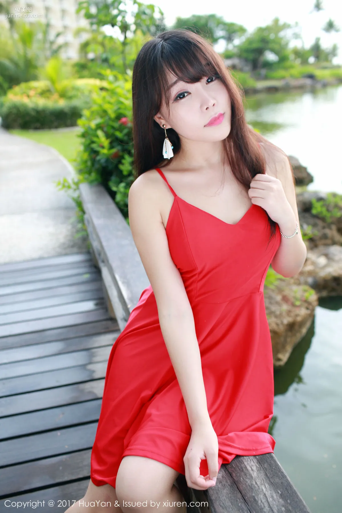 Zhizhi Booty 'Seaside + Fresh and Sweet Red Dress' [Hana no Kao] VOL.044 Photo Set photo 39