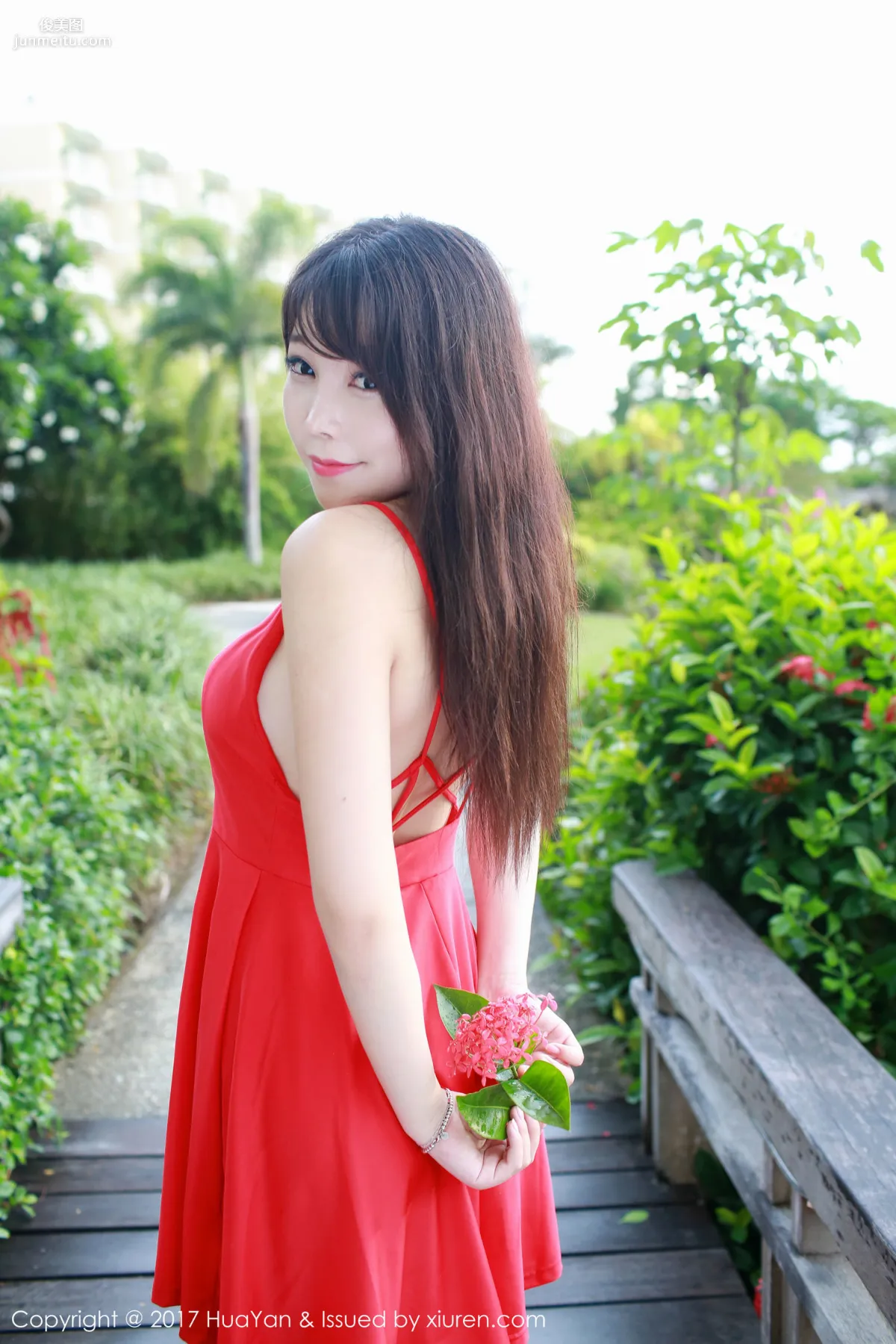 Zhizhi Booty 'Seaside + Fresh and Sweet Red Dress' [Hana no Kao] VOL.044 Photo Set photo 53