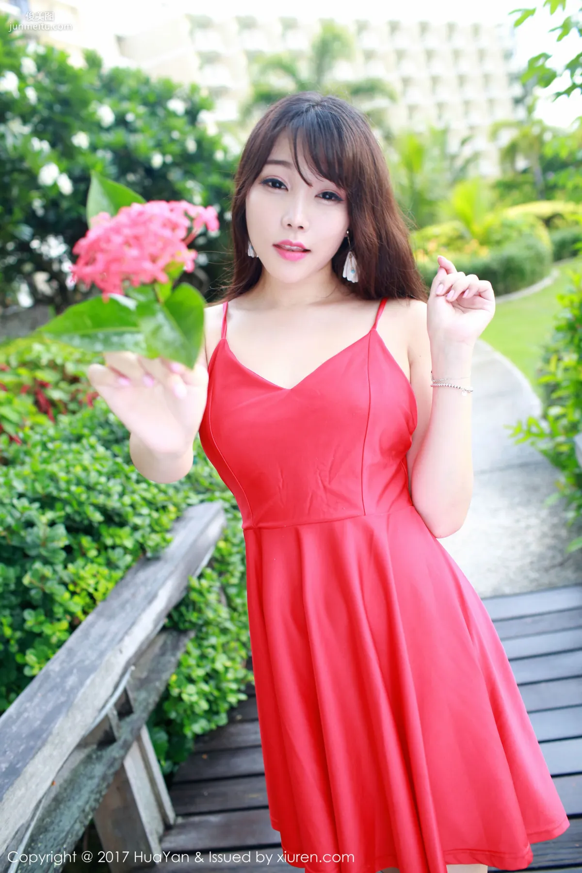 Zhizhi Booty 'Seaside + Fresh and Sweet Red Dress' [Hana no Kao] VOL.044 Photo Set photo 49