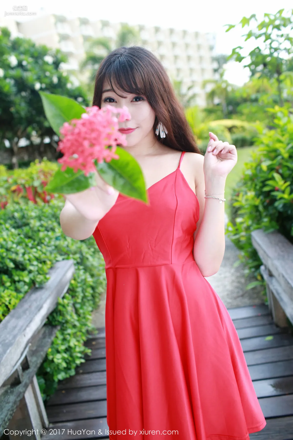Zhizhi Booty 'Seaside + Fresh and Sweet Red Dress' [Hana no Kao] VOL.044 Photo Set photo 48