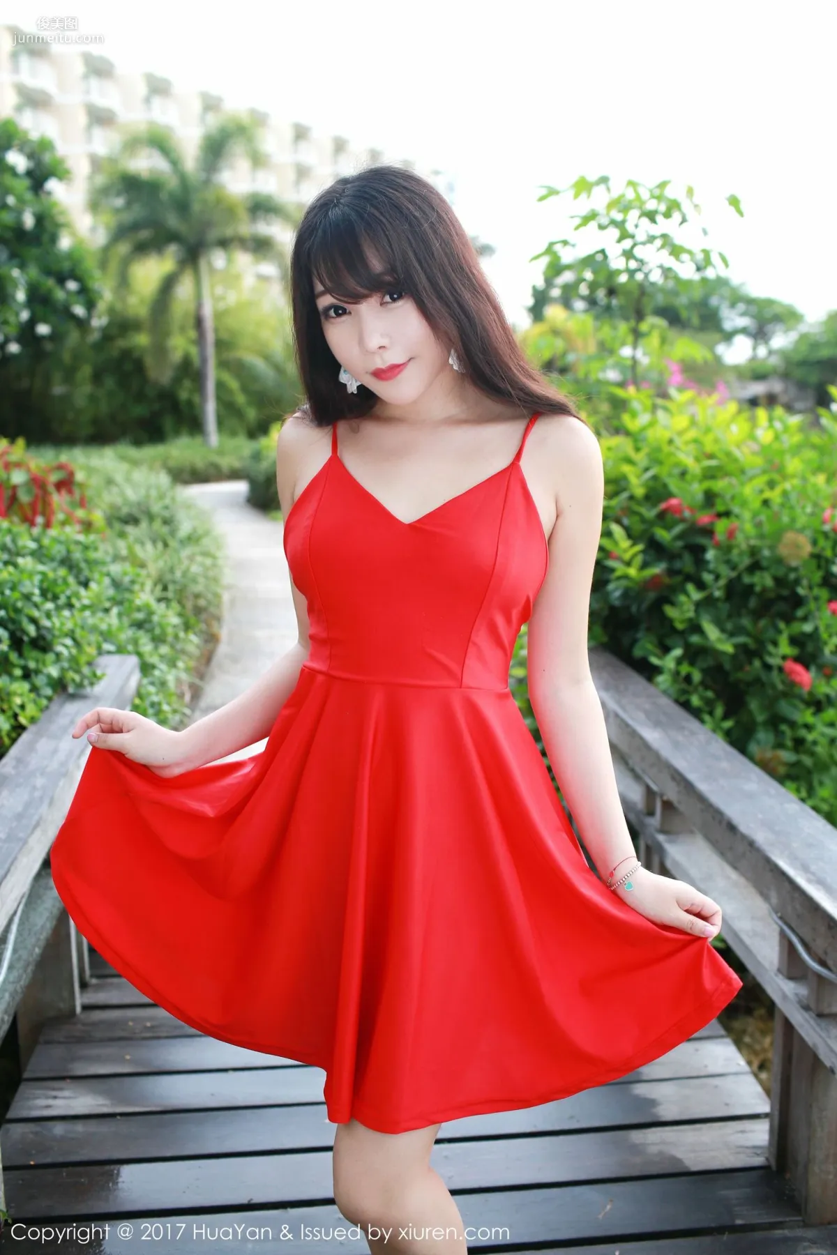 Zhizhi Booty 'Seaside + Fresh and Sweet Red Dress' [Hana no Kao] VOL.044 Photo Set photo 45