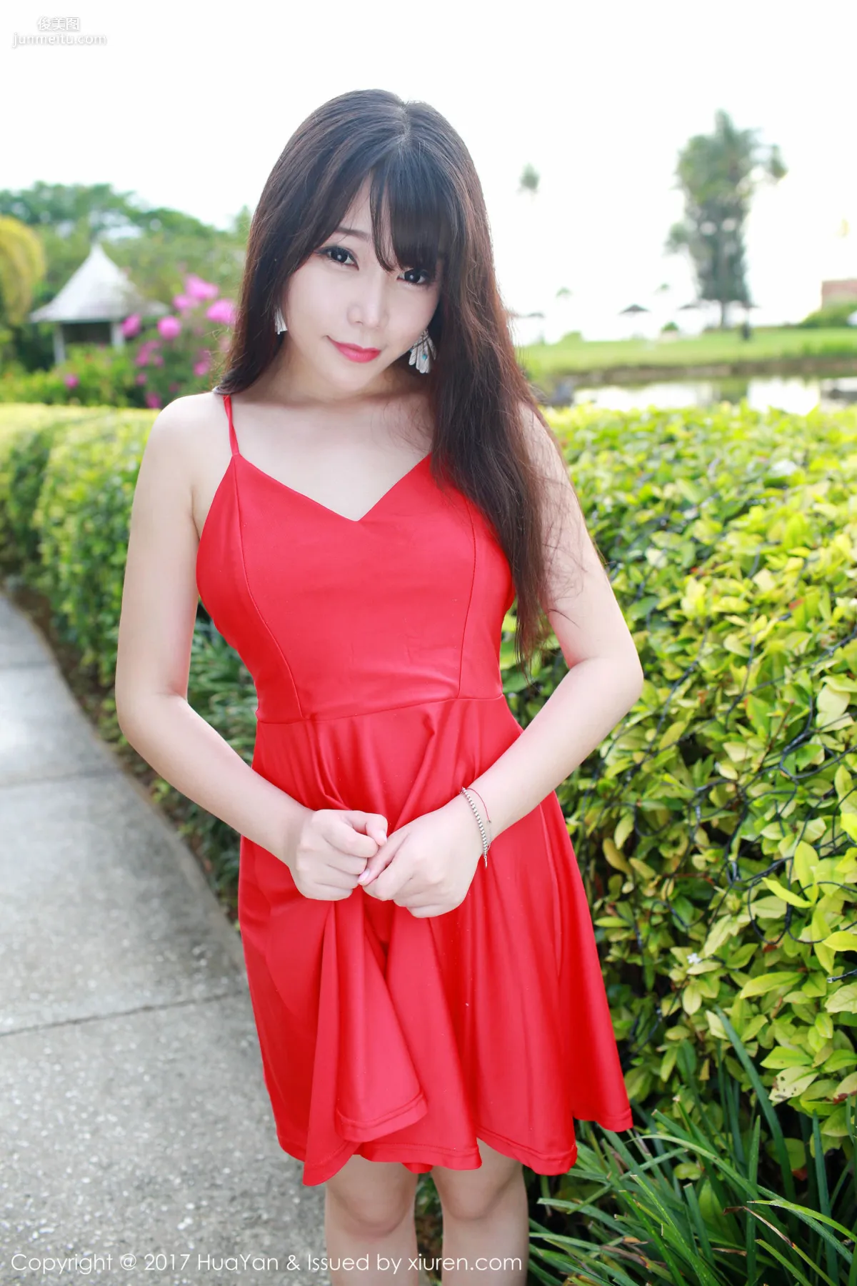 Zhizhi Booty 'Seaside + Fresh and Sweet Red Dress' [Hana no Kao] VOL.044 Photo Set photo 33