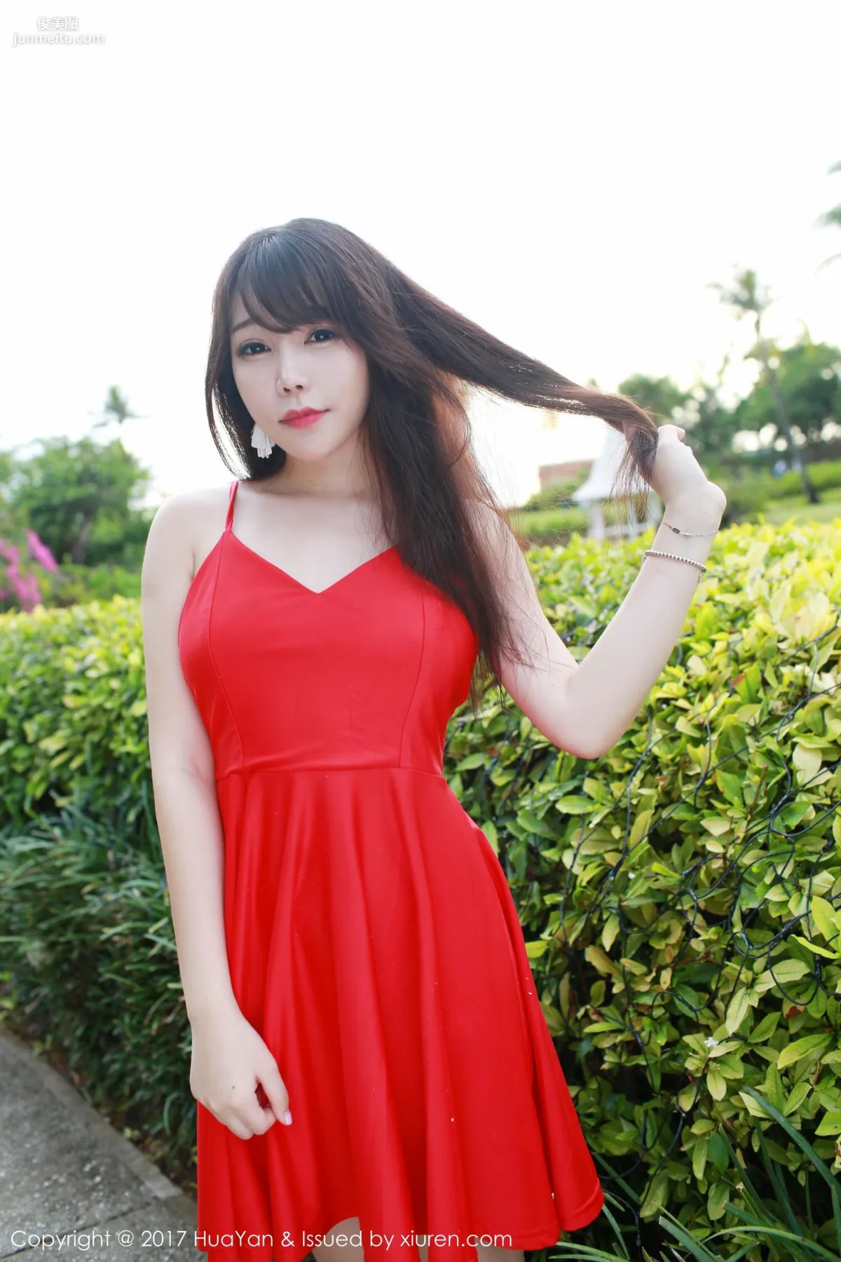 Zhizhi Booty 'Seaside + Fresh and Sweet Red Dress' [Hana no Kao] VOL.044 Photo Set photo 34