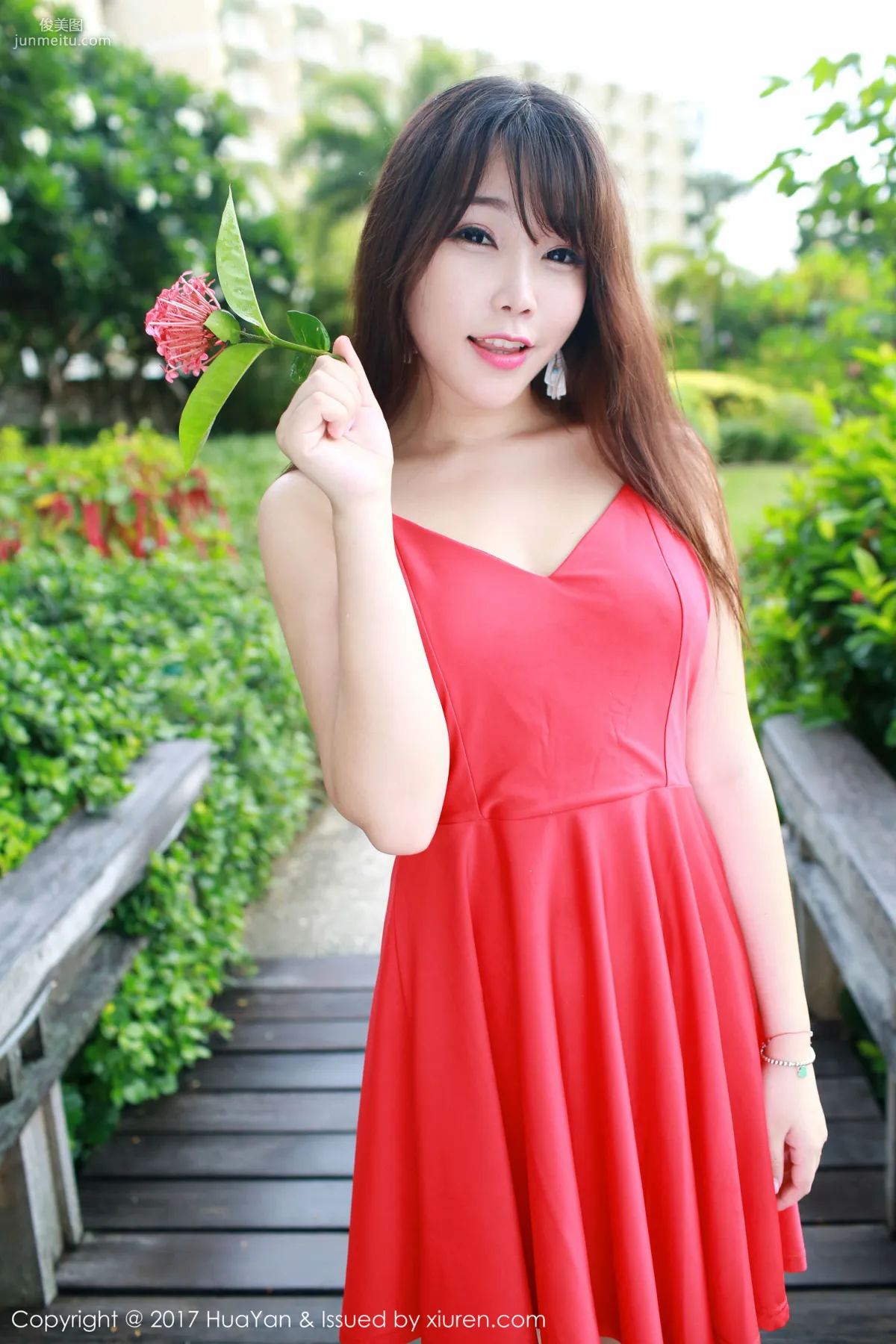 Zhizhi Booty 'Seaside + Fresh and Sweet Red Dress' [Hana no Kao] VOL.044 Photo Set photo 51