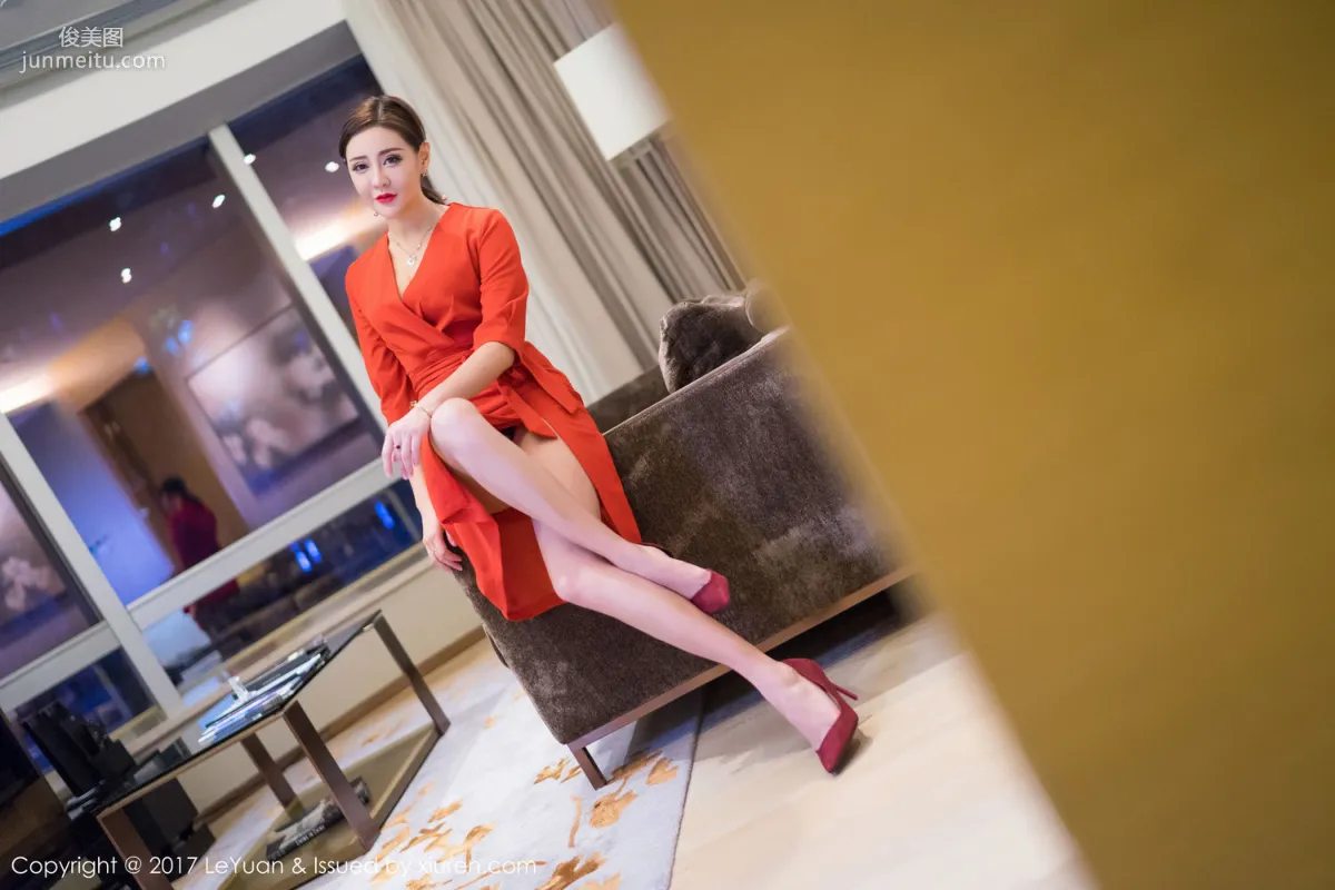 Mei Xizi High-Cut Dress + Sexy Lingerie [LeYuan] VOL.031 Photo Set photo 5
