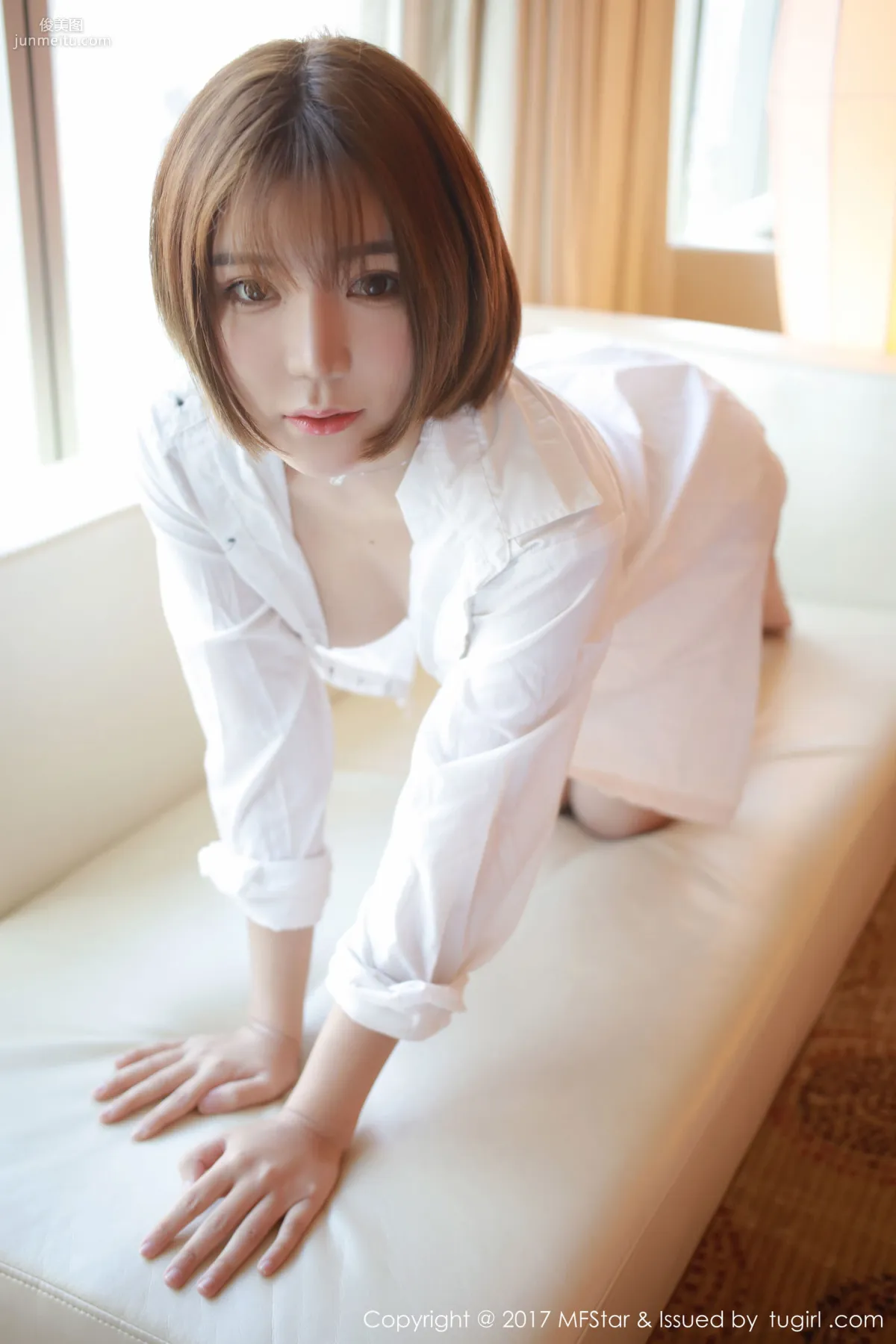 Leng Buding, Sexy Shirt and Lace Seduction [MFStar] Vol.089 Photo Set photo 4