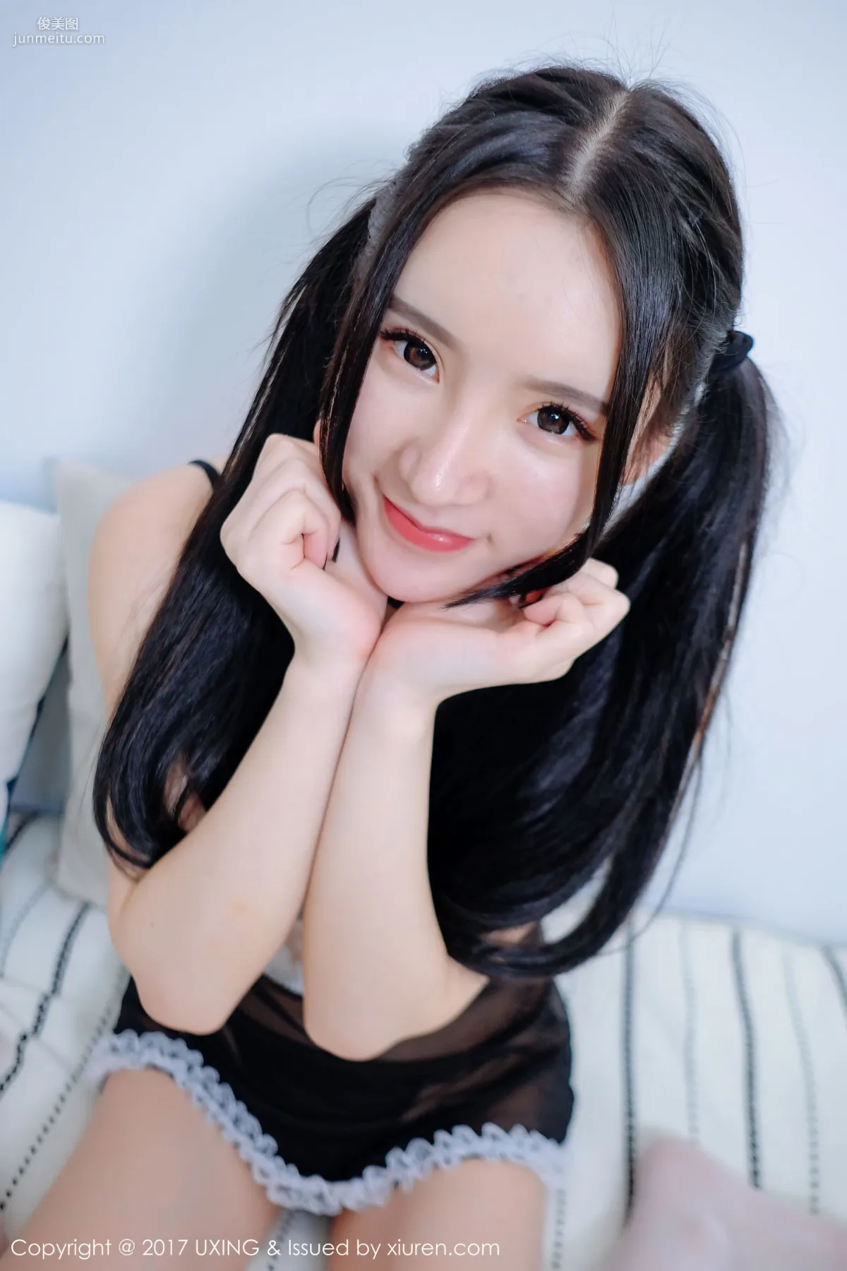 Zhou Yuxi dummy 'Seductive Maid Outfit, Sexy Leather, Lace Garter' [UXING] VOL.055 Photo Set photo 1