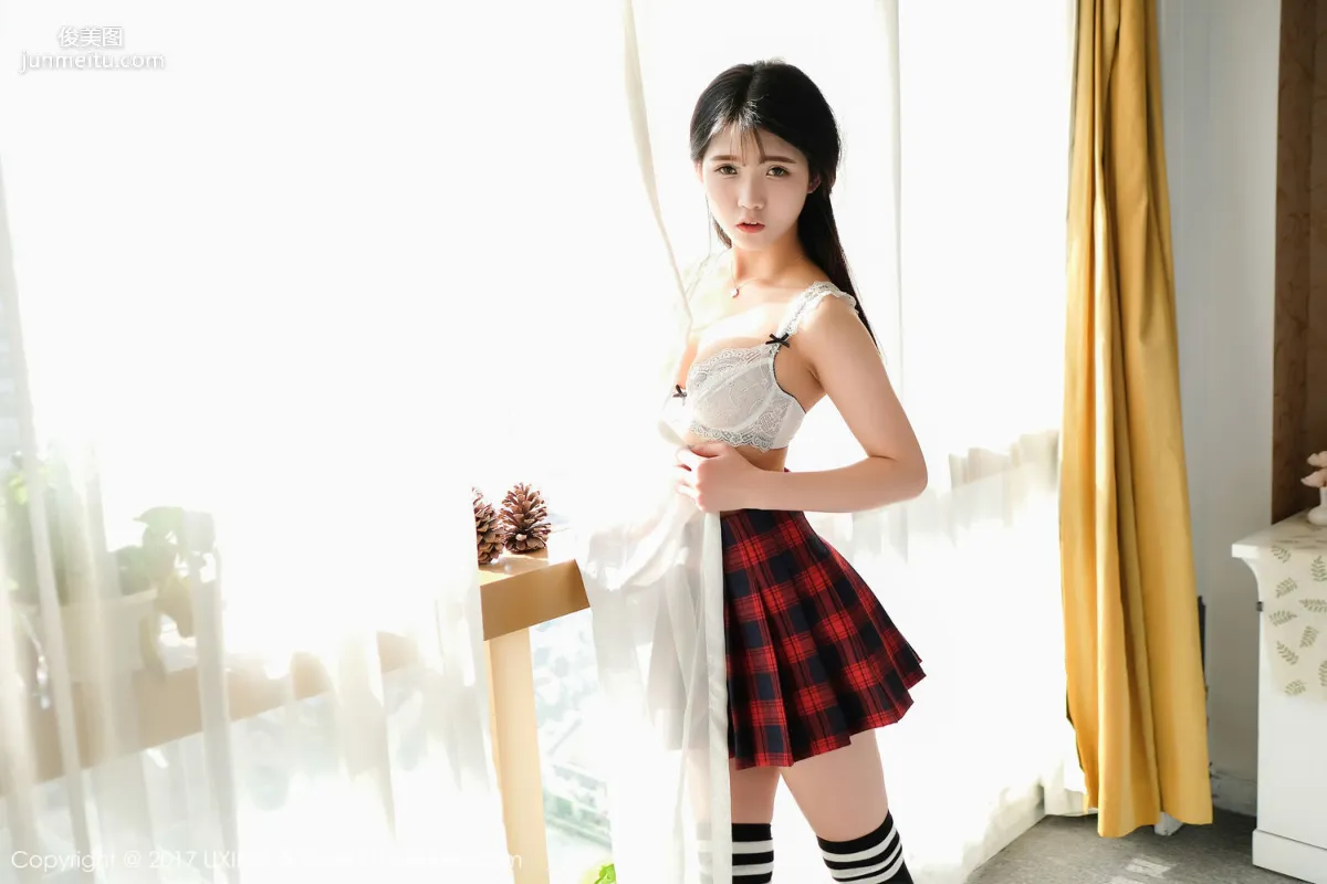 Cute Little Leaf Shirt Student Uniform + Lace Lingerie [UXING] VOL.046 Photo Set photo 29